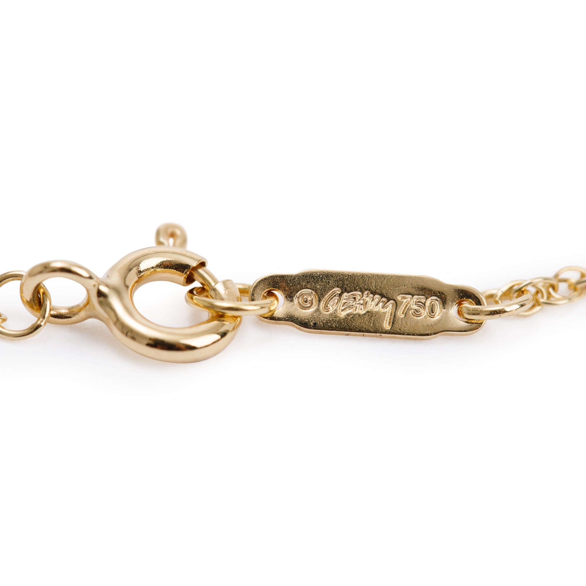 Tiffany & Co. Frank Gehry 18k Yellow Gold Large Jade Fish Pendant Necklace