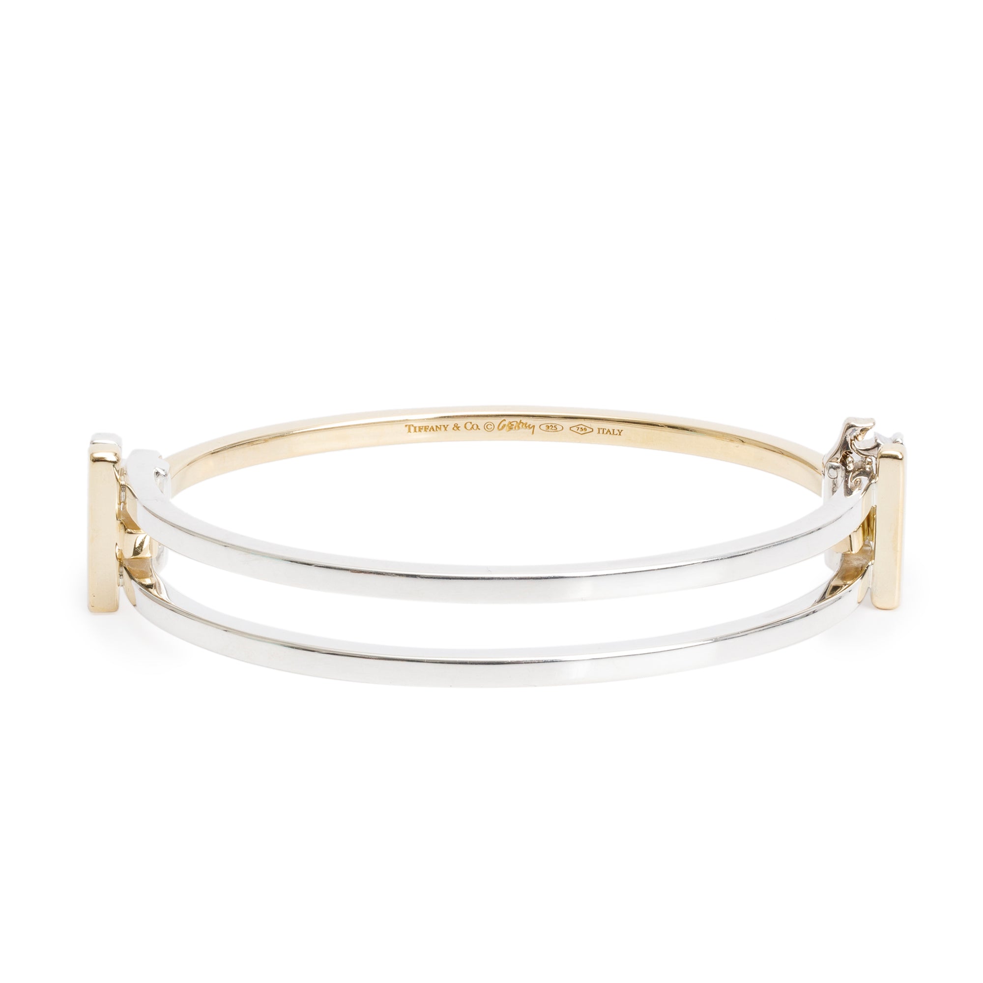 Tiffany & Co. Frank Gehry Sterling Silver & 18k Yellow Gold Axis Bracelet w/ Box