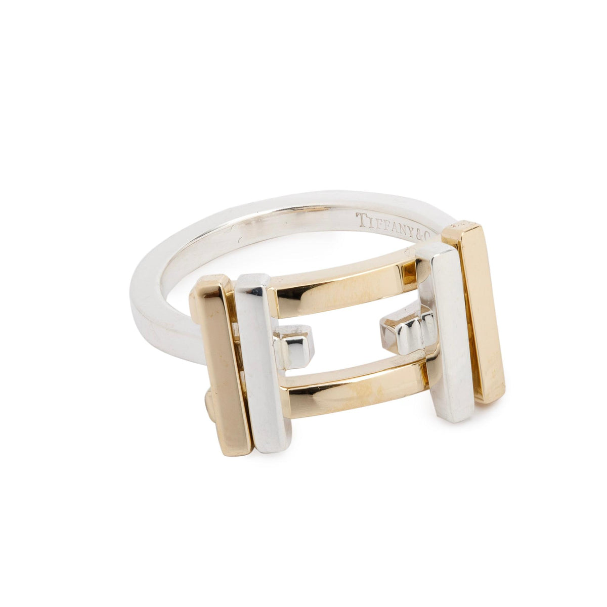 Tiffany & Co. Frank Gehry Sterling Silver & 18k Yellow Gold Axis Ring ...