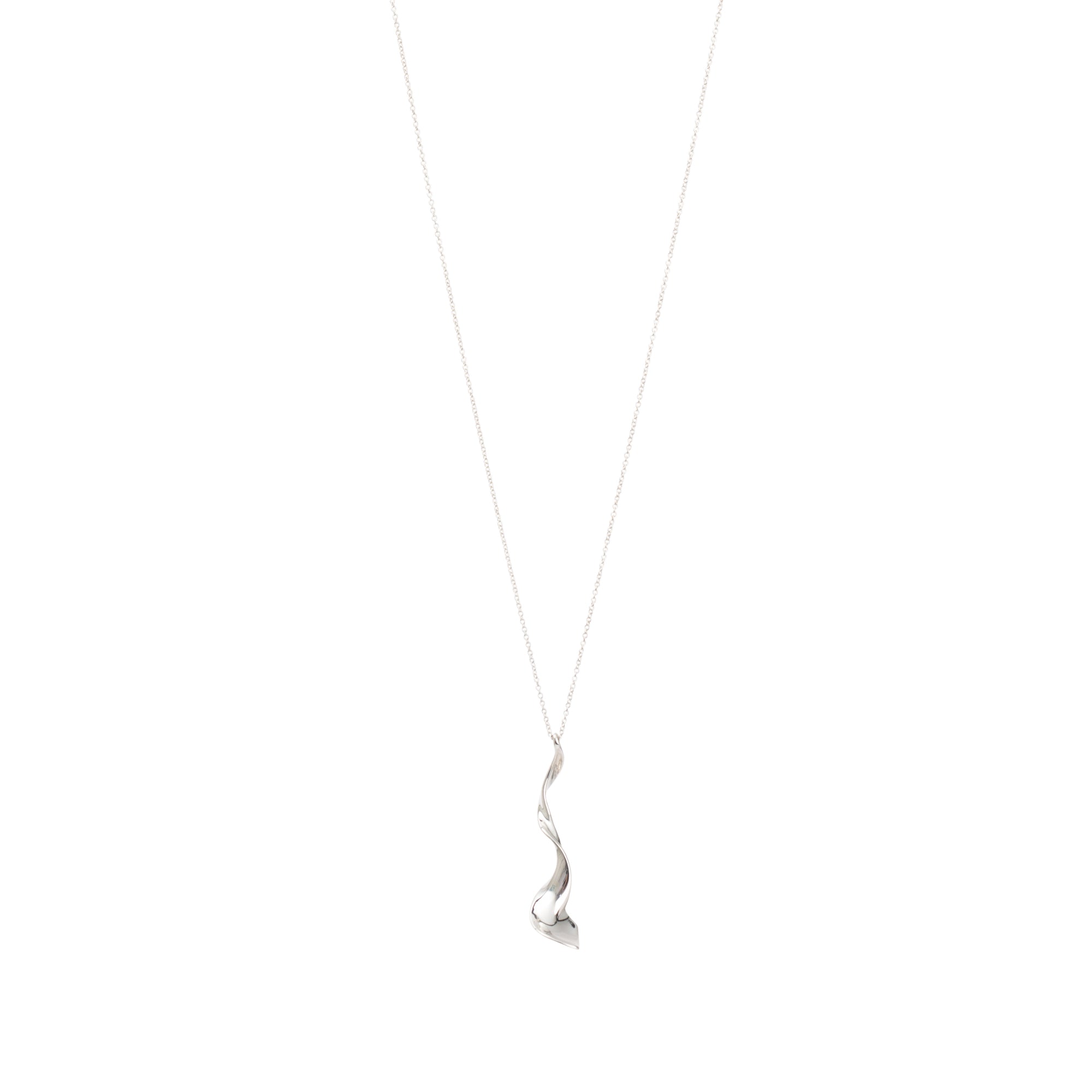 Tiffany & Co. Frank Gehry Sterling Silver Small Orchid Twist Pendant Necklace