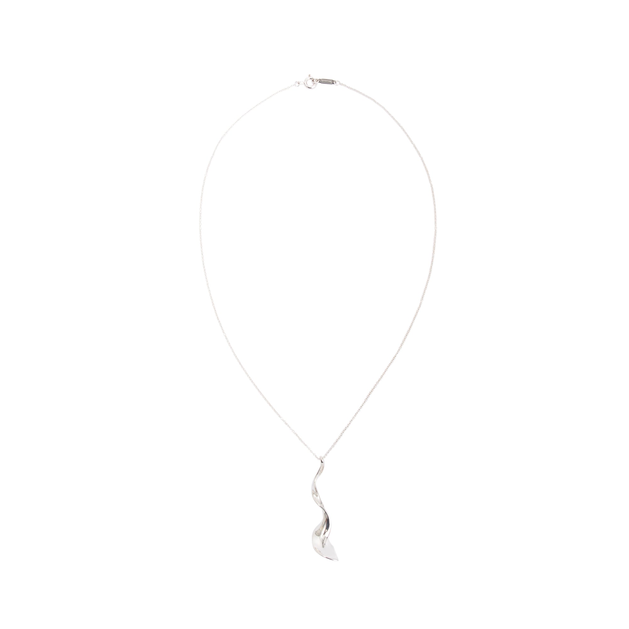 Tiffany & Co. Frank Gehry Sterling Silver Small Orchid Twist Pendant Necklace
