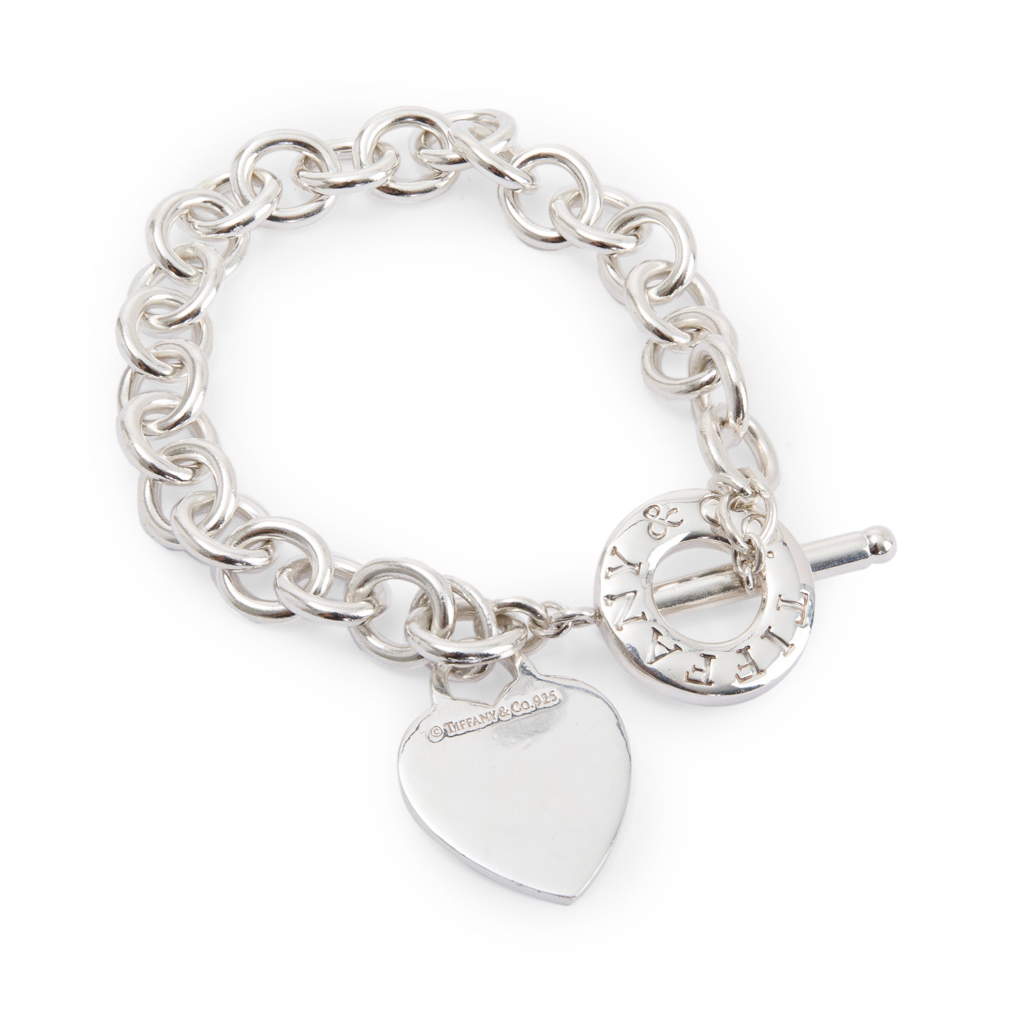 Tiffany & Co. Heart Tag Charm Bracelet with Toggle Clasp