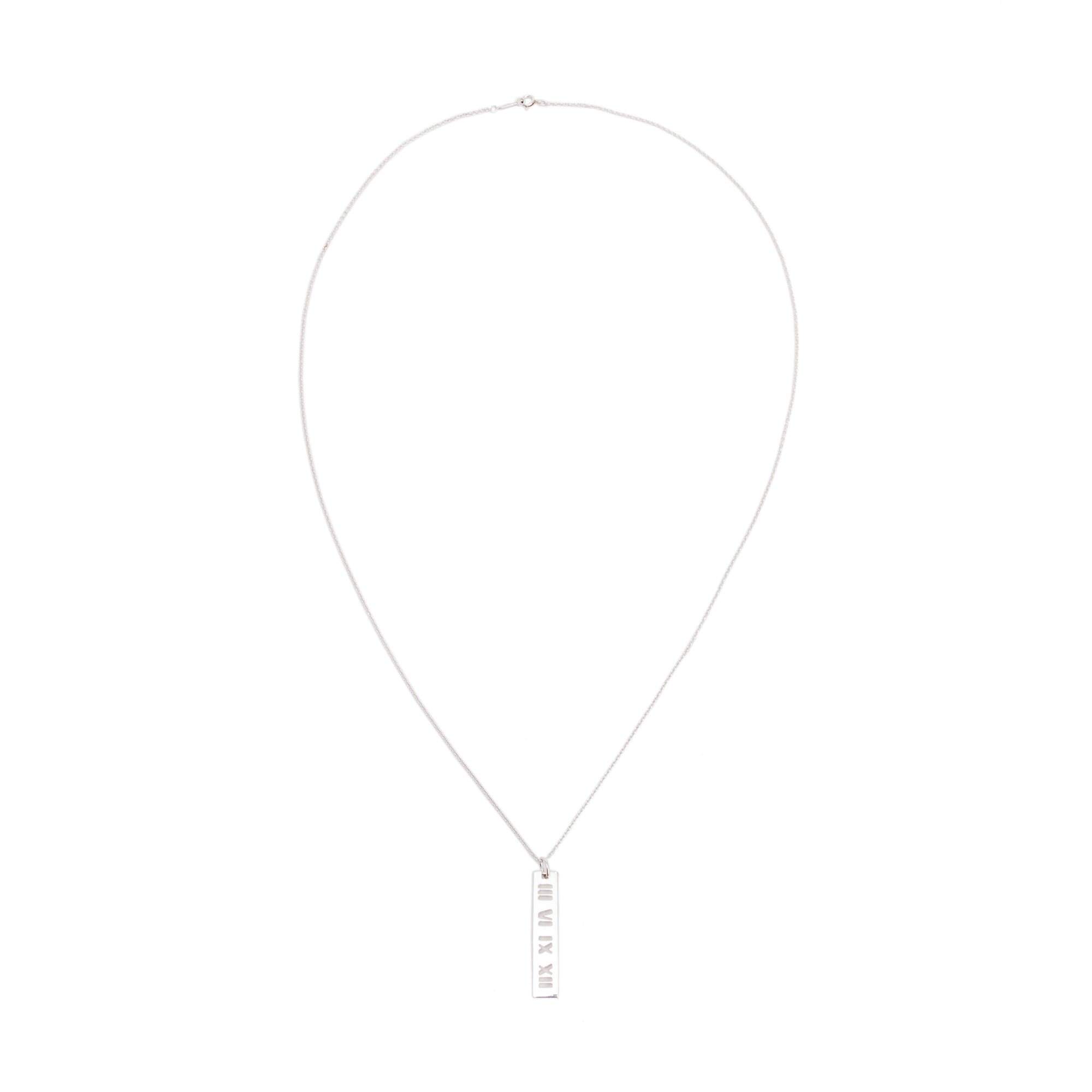 Tiffany & Co. Large Atlas Bar Pendant Necklace