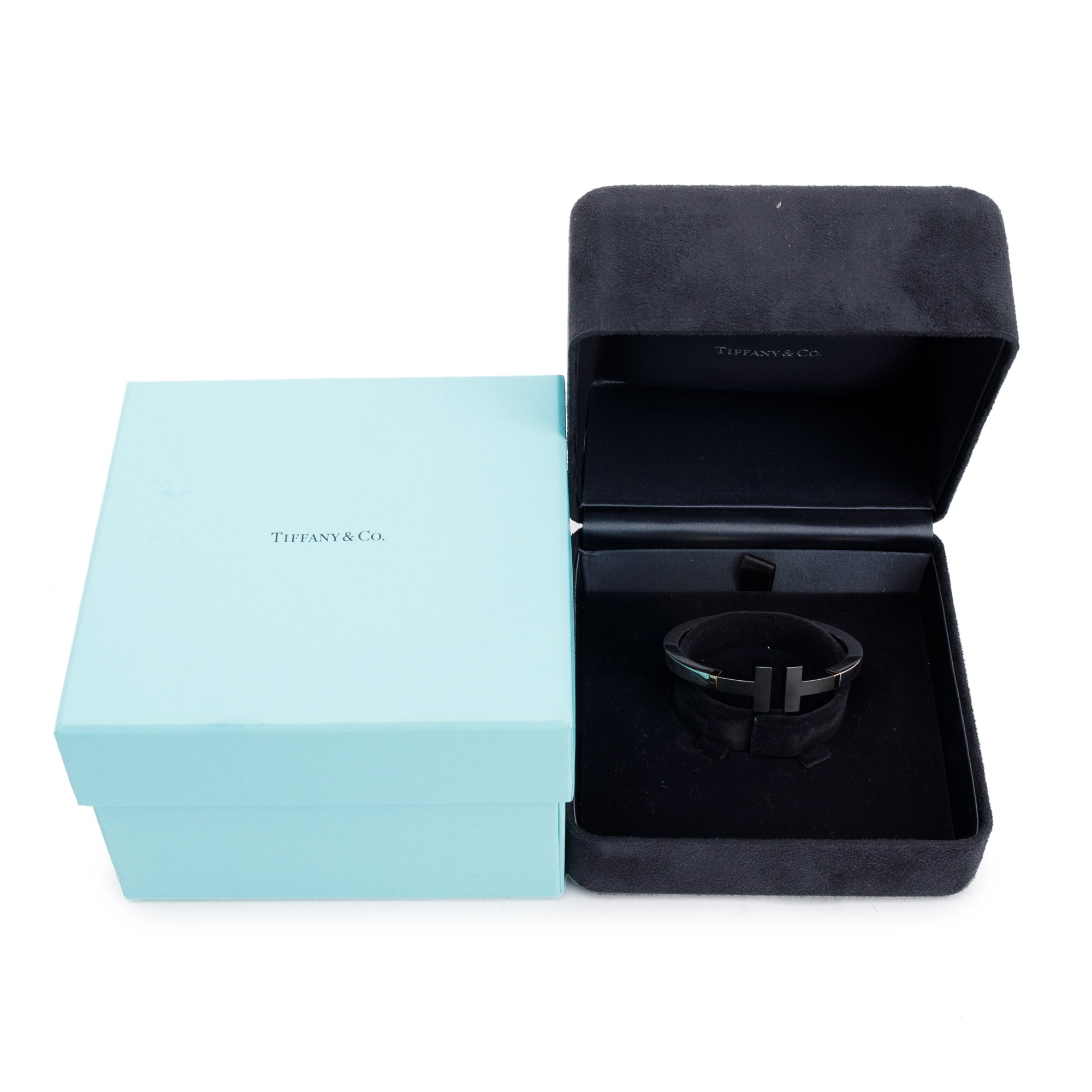 Tiffany & Co. Limited Edition T Square Bracelet with Black Ceramic w/ Box