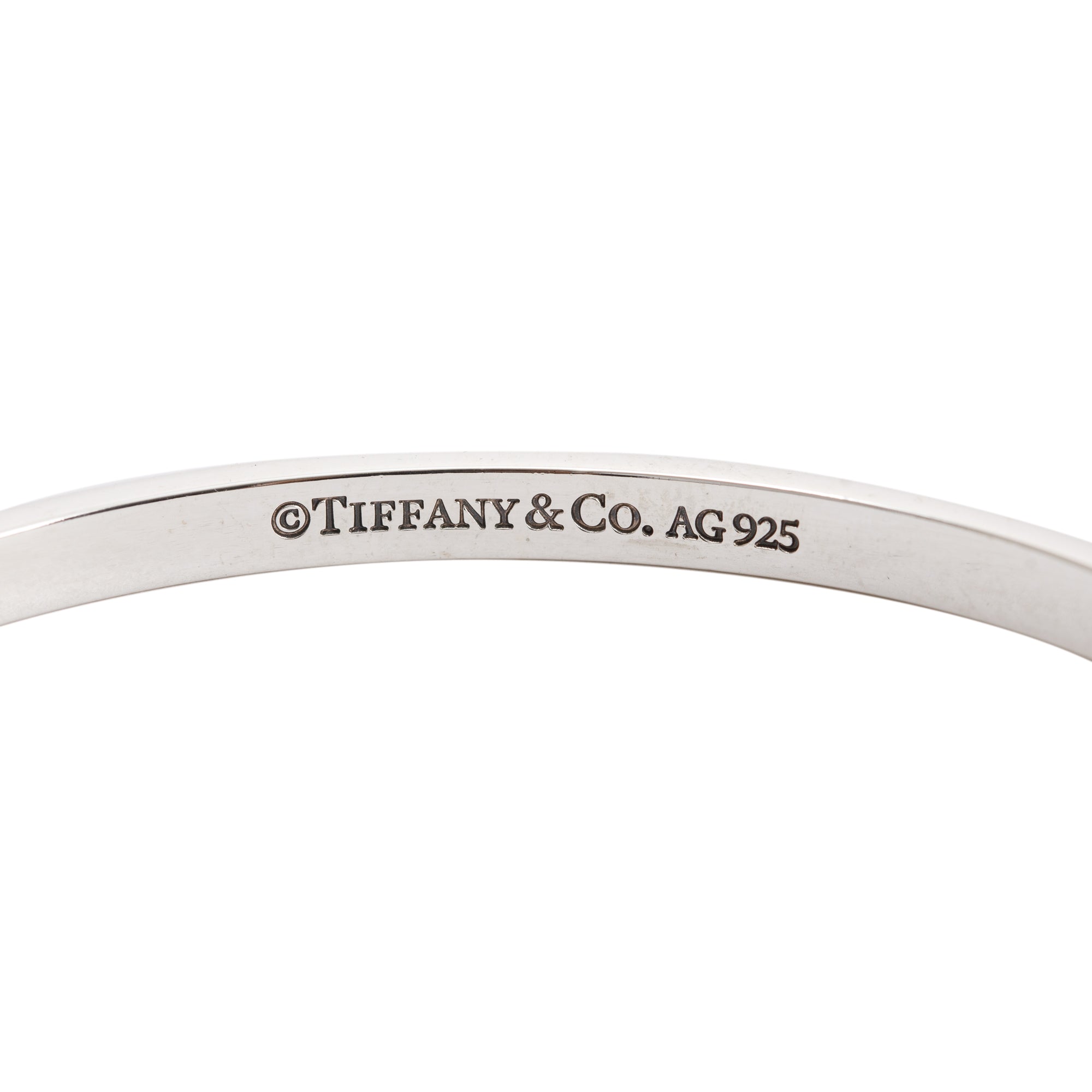Tiffany & Co. Narrow "I Love you" Bangle Bracelet