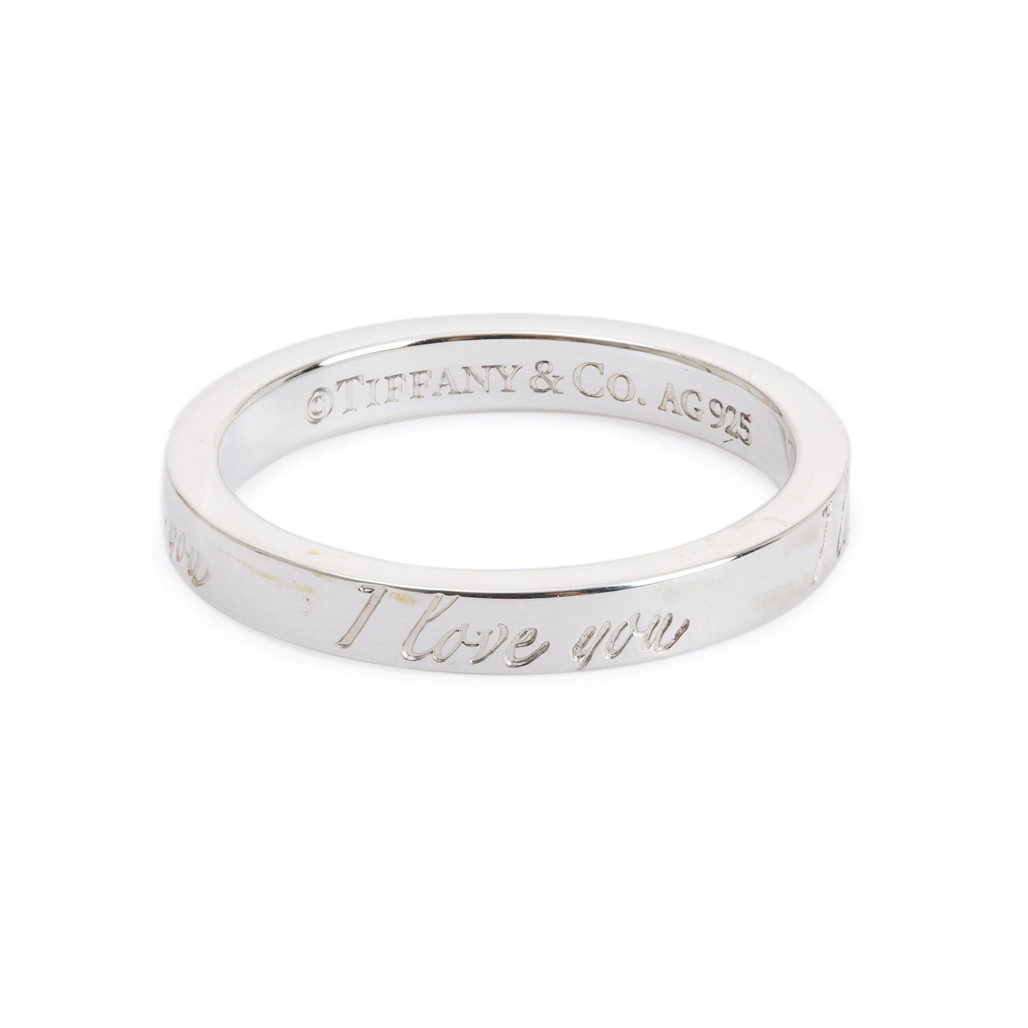 Tiffany & Co. Notes "I Love You" Ring