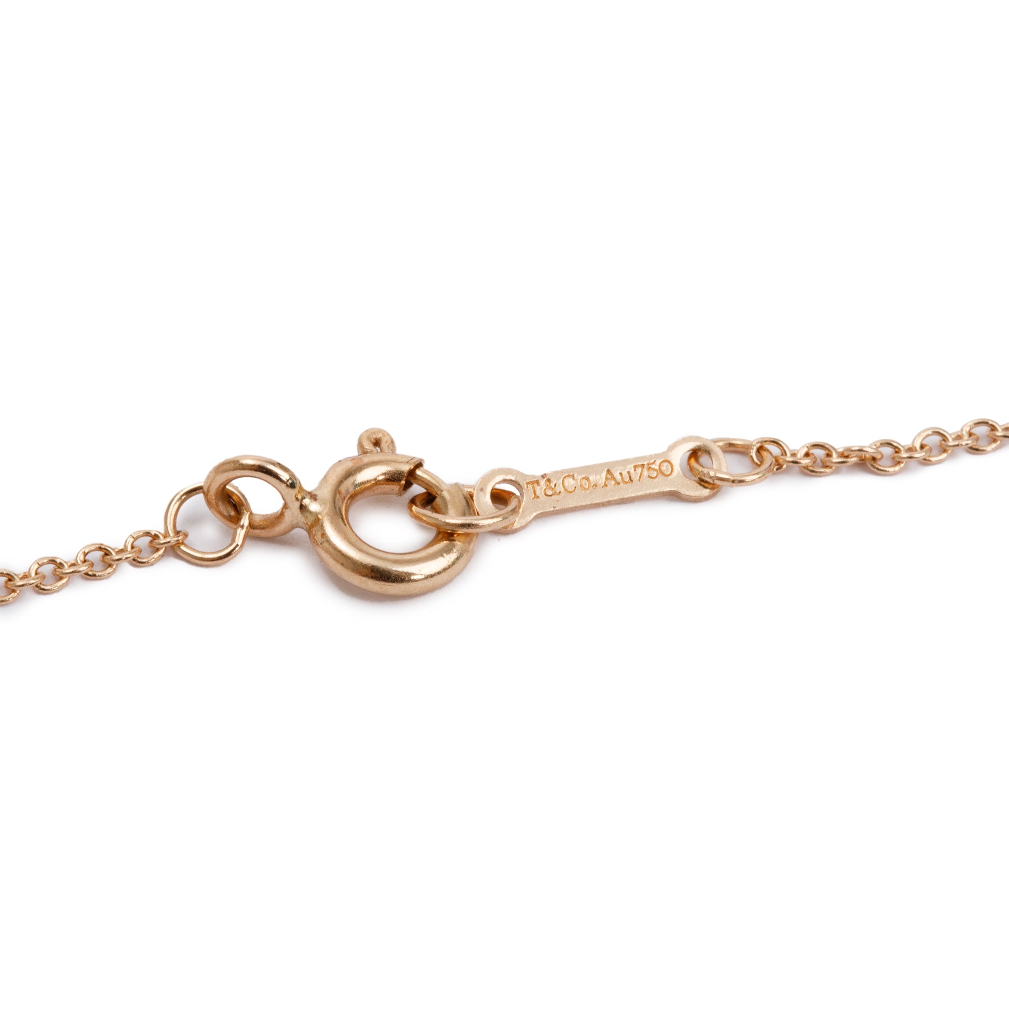 Tiffany & Co. Paloma Picasso 18k Rose Gold Diamond Mini Double Loving Heart Pendant Necklace w/ Box