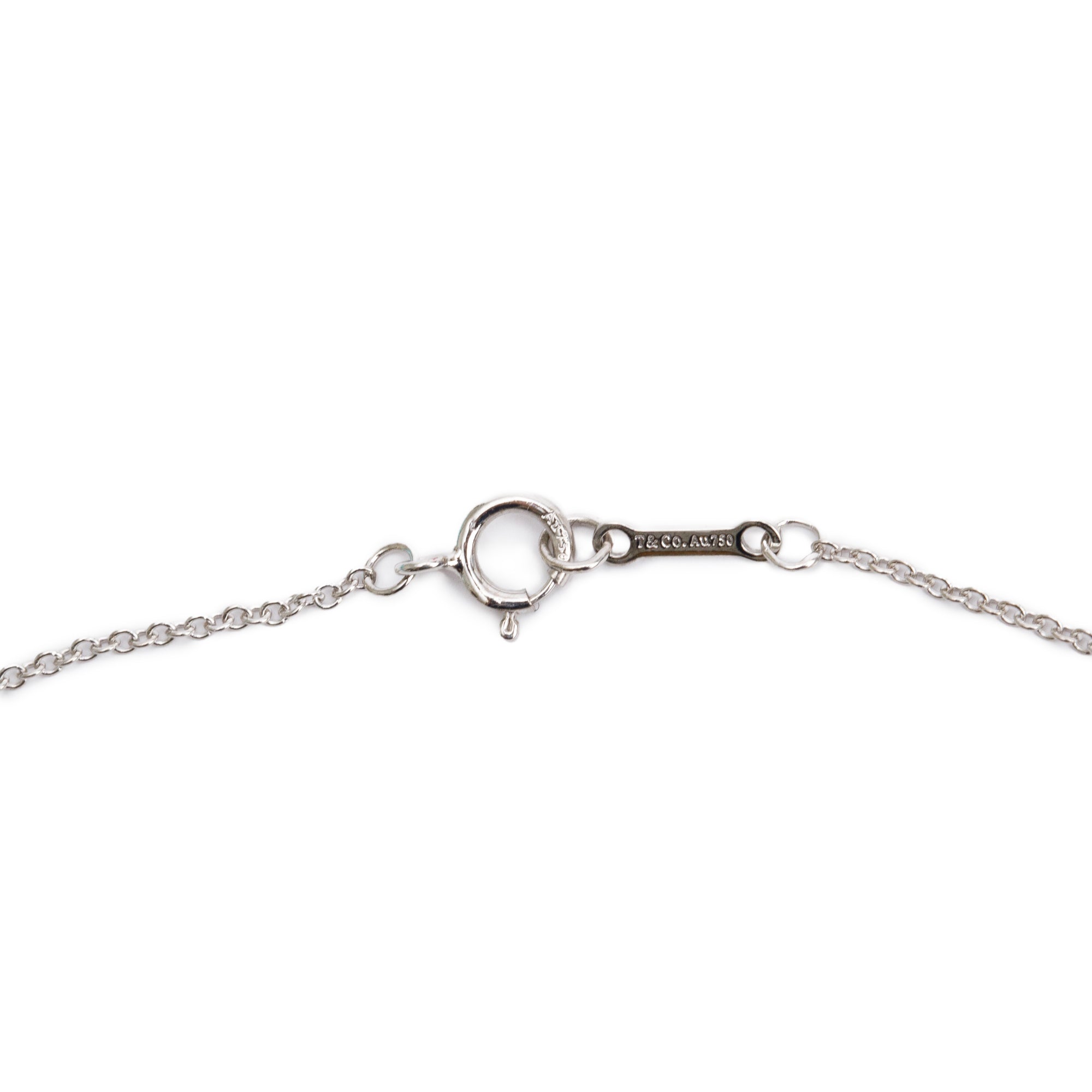 Tiffany & Co. Paloma Picasso 18k White Gold Diamond Melody Circle Pendant Necklace w/ Box