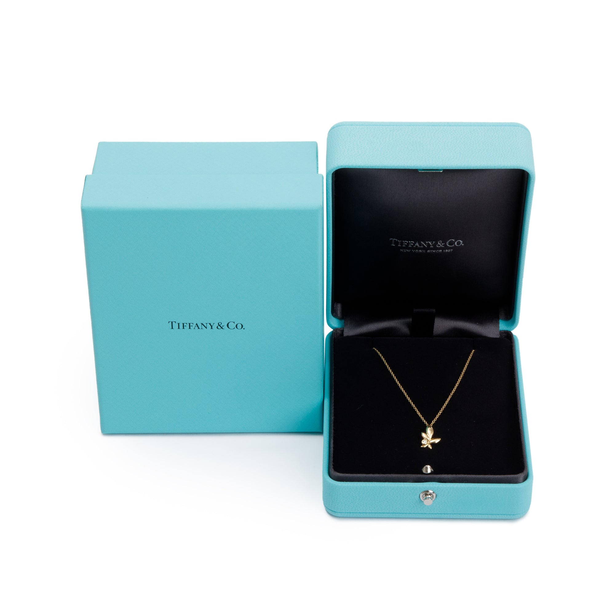 Tiffany & Co. Paloma Picasso 18K Rose Gold Olive Leaf Heart Pendant Necklace  | Tiffany & Co. | Buy at TrueFacet