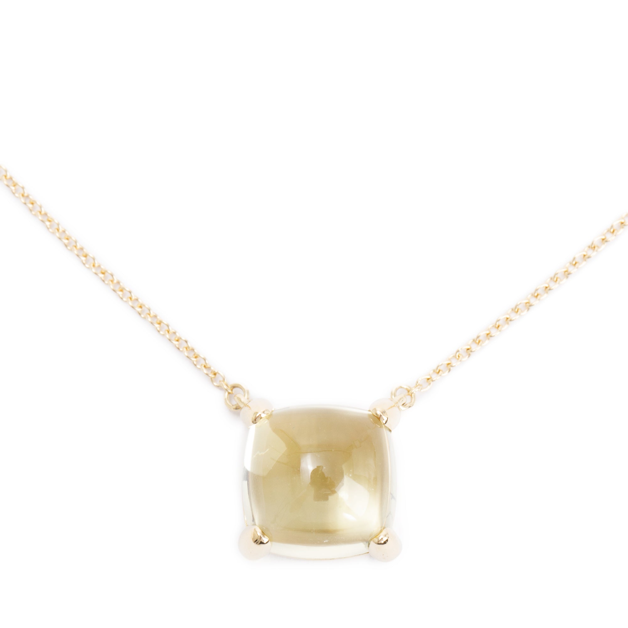 Tiffany & Co. Paloma Picasso 18k Yellow Gold Lemon Quartz Sugar Stacks Pendant Necklace