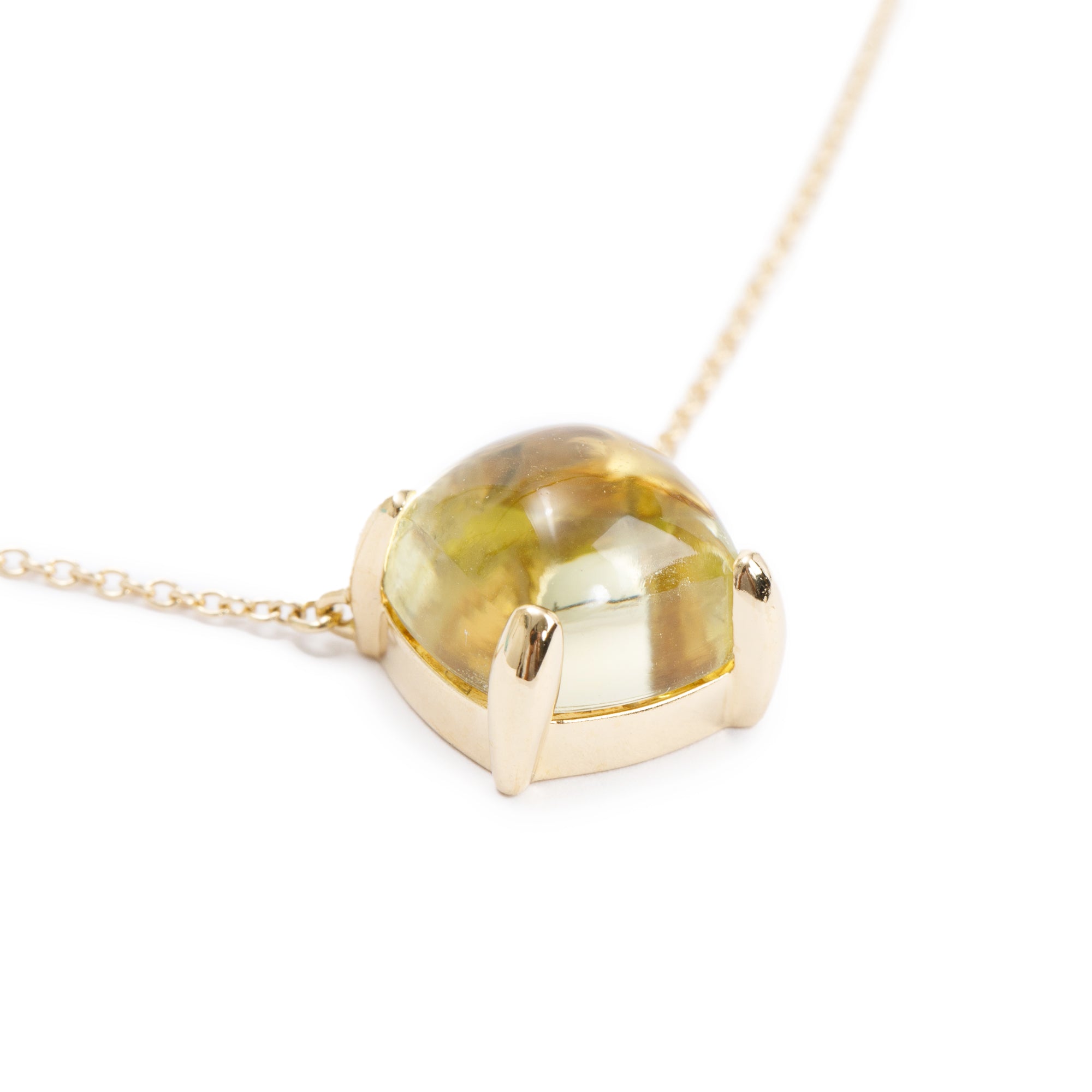 Tiffany & Co. Paloma Picasso 18k Yellow Gold Lemon Quartz Sugar Stacks Pendant Necklace