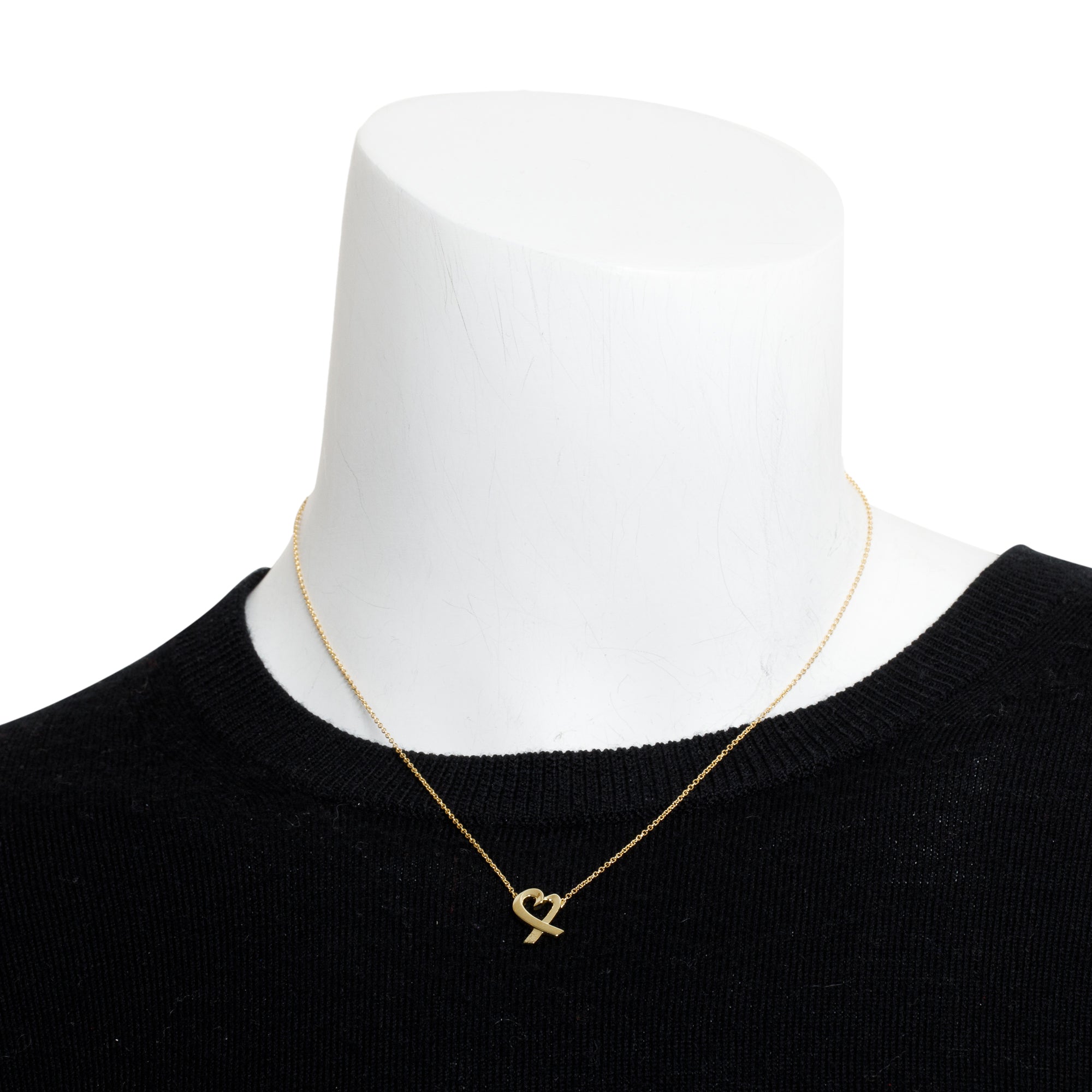 Tiffany & Co. Paloma Picasso 18k Yellow Gold Mini Loving Heart Pendant Necklace