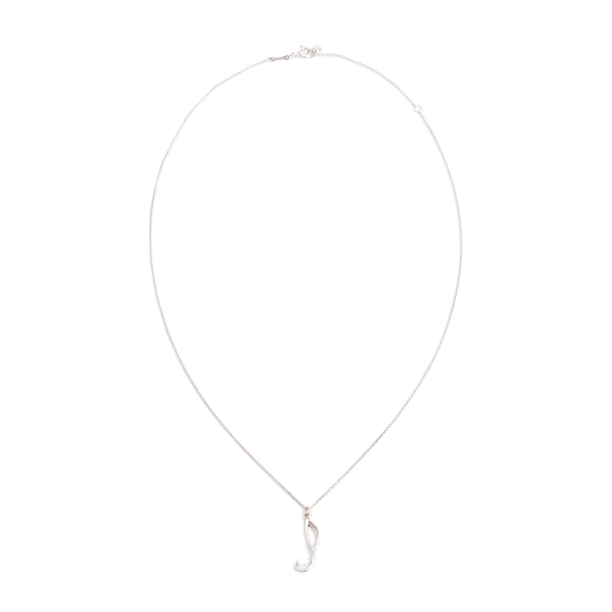 Tiffany & Co. Paloma Picasso Graffiti Music Note Pendant Necklace
