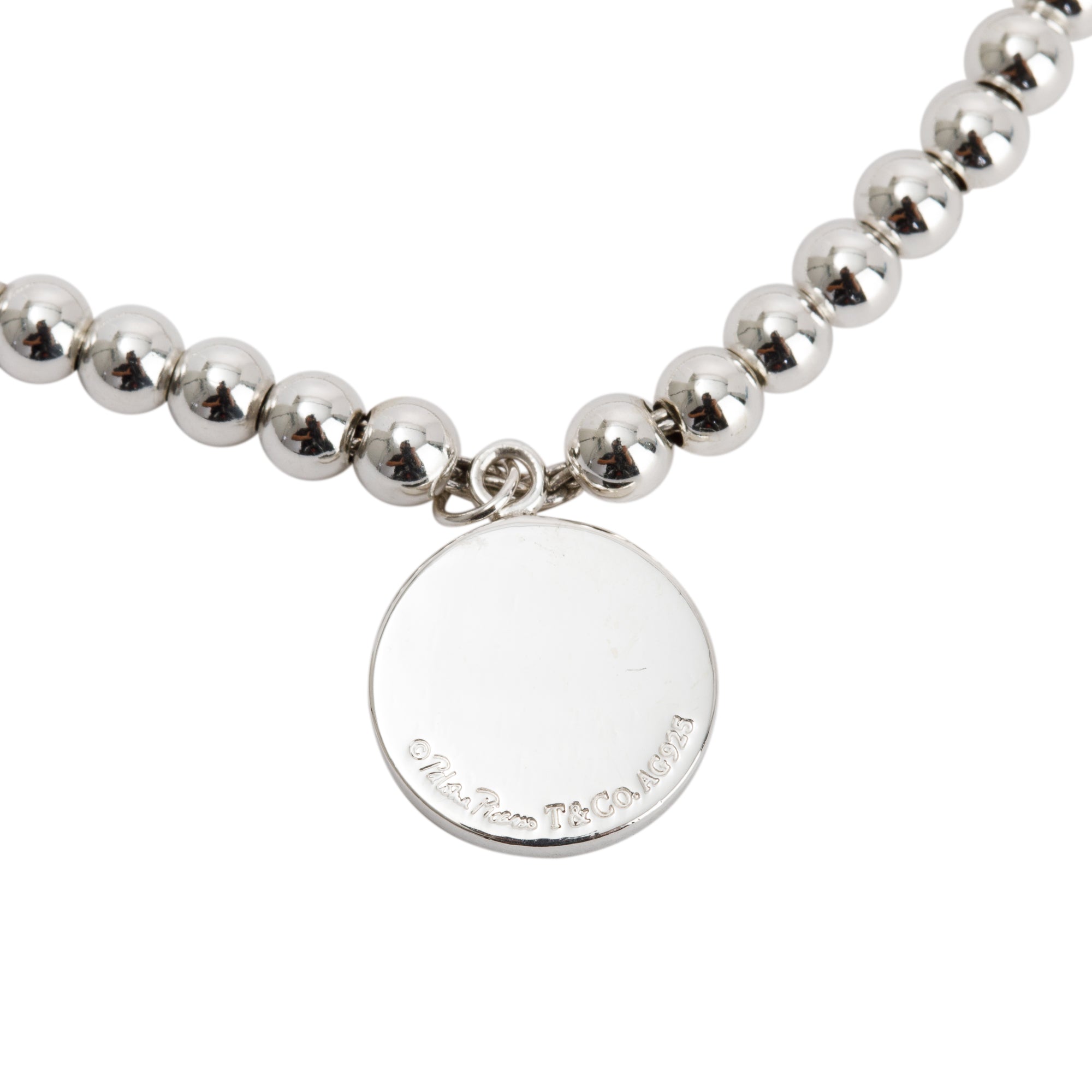 Tiffany & Co. Paloma Picasso Loving Heart Charm 4 MM Bead Bracelet