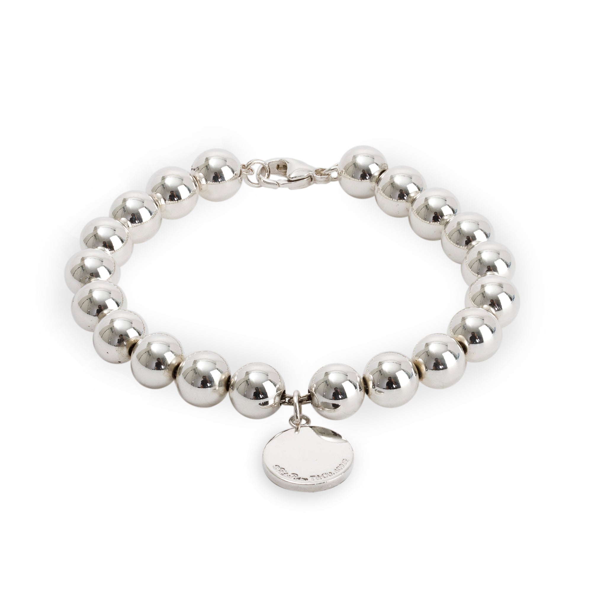 Tiffany & Co. Paloma Picasso Loving Heart Charm 8 MM Bead Bracelet