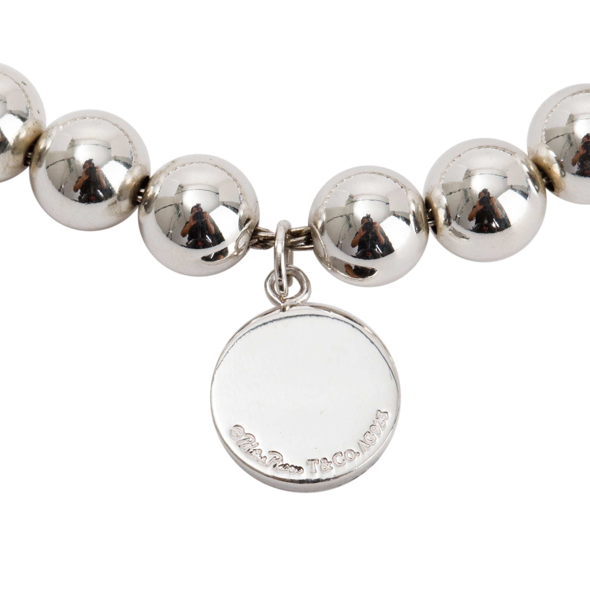 Tiffany & Co. Paloma Picasso Loving Heart Charm 8 MM Bead Bracelet