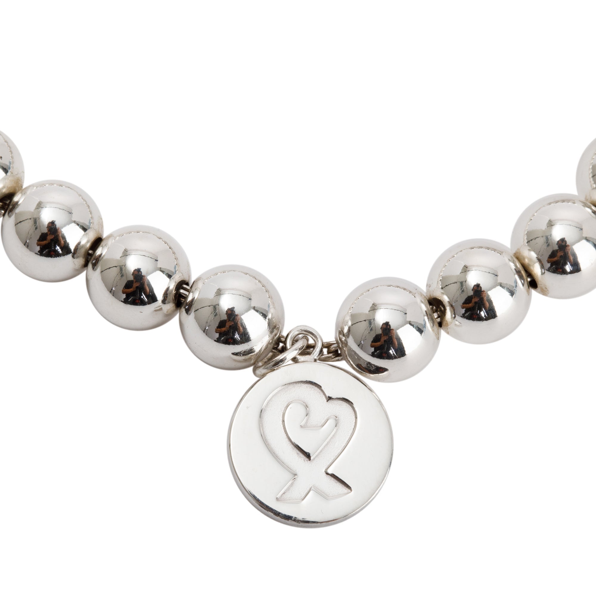 Tiffany & Co. Paloma Picasso Loving Heart Charm 8 MM Bead Bracelet