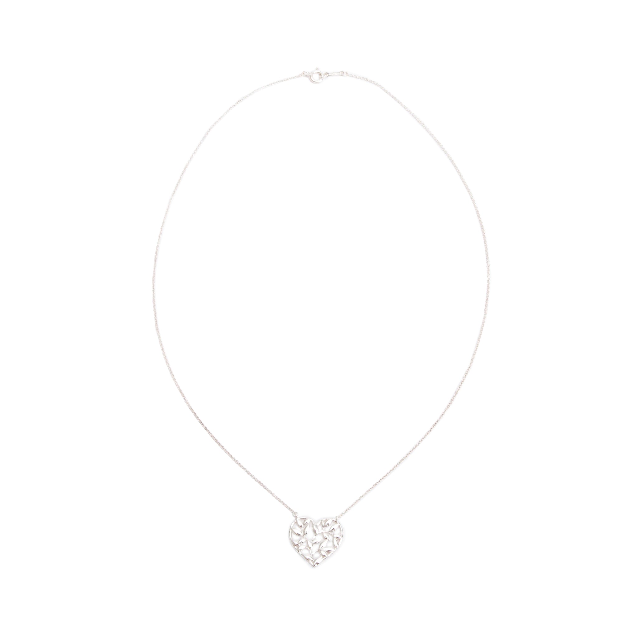 Tiffany & Co. Paloma Picasso Olive Leaf Heart Pendant Necklace