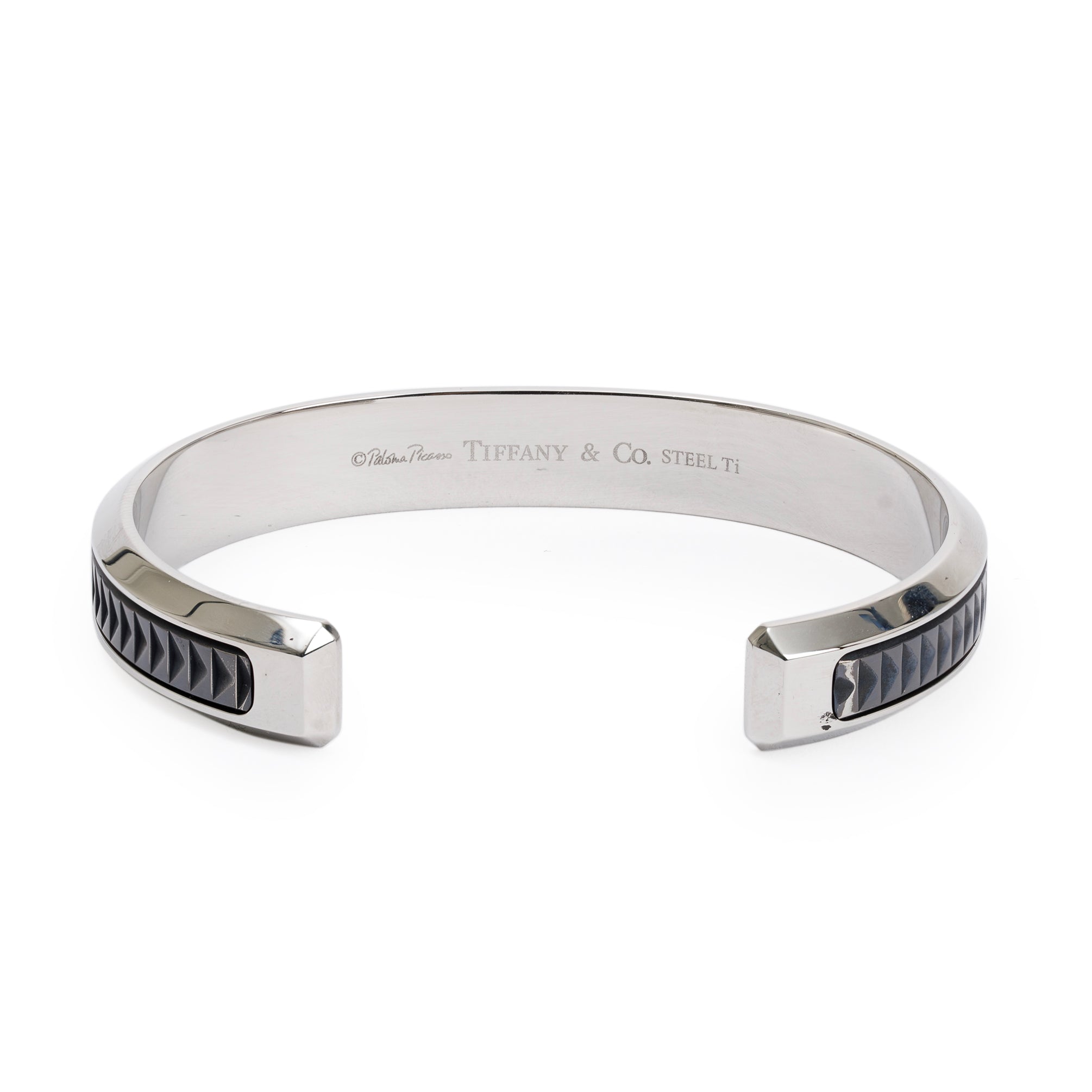 Tiffany & Co. Paloma Picasso Stainless Steel & Titanium Caliper Cuff Bangle