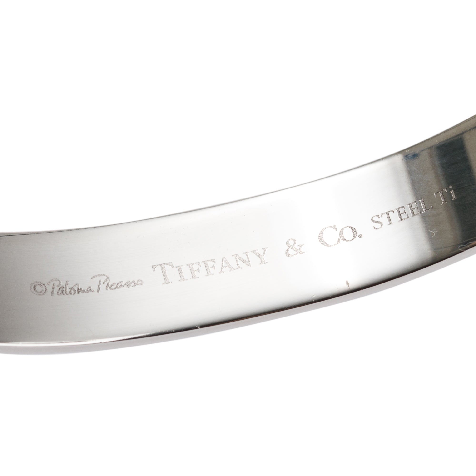 Tiffany & Co. Paloma Picasso Stainless Steel & Titanium Caliper Cuff Bangle