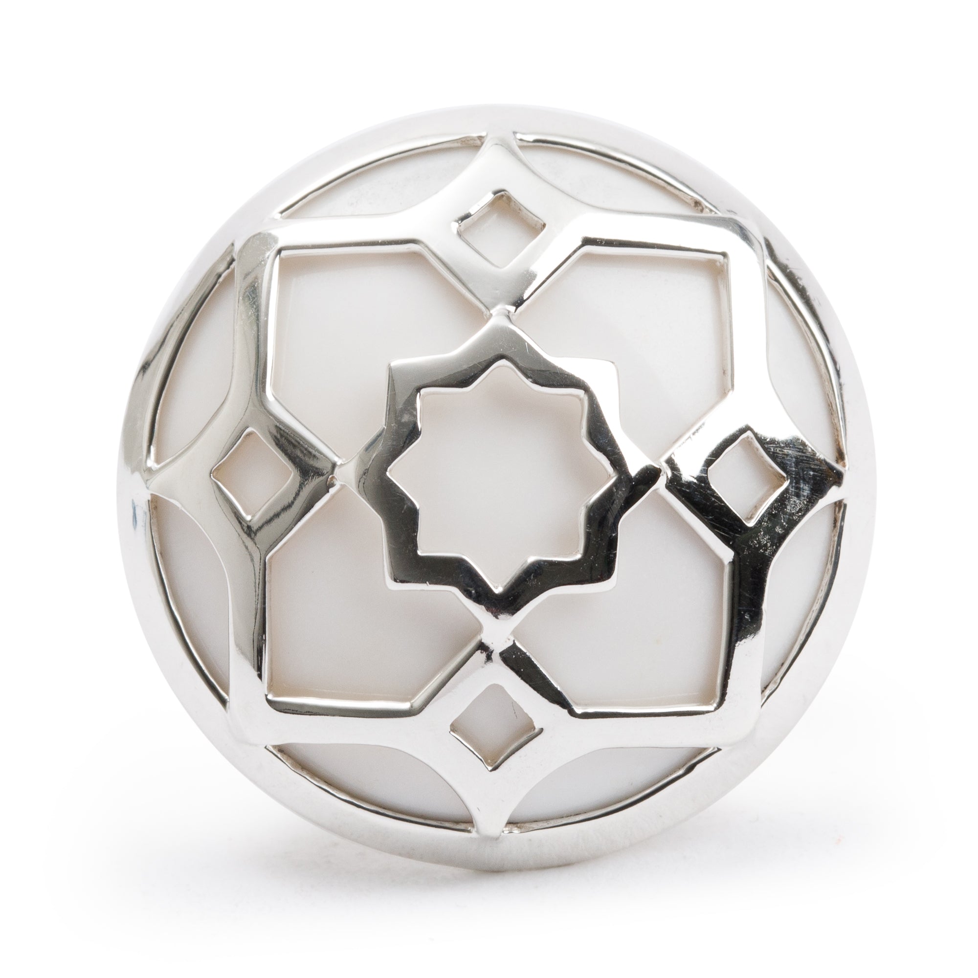 Tiffany & Co. Paloma Picasso Sterling Silver Chalcedony Zellige Ring, Size 5.25