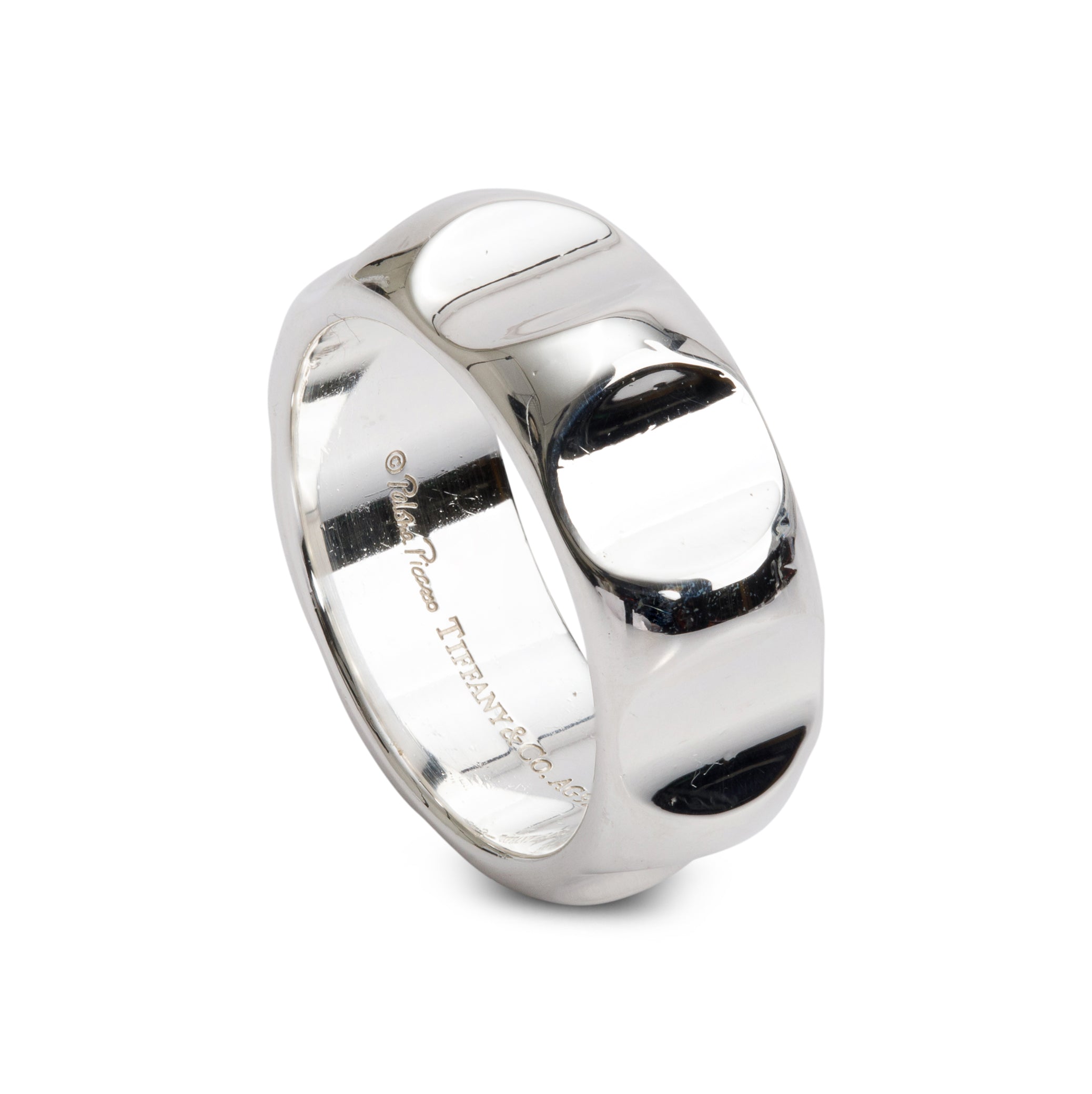 Tiffany & Co. Paloma Picasso Sterling Silver Groove Ring, Size 9