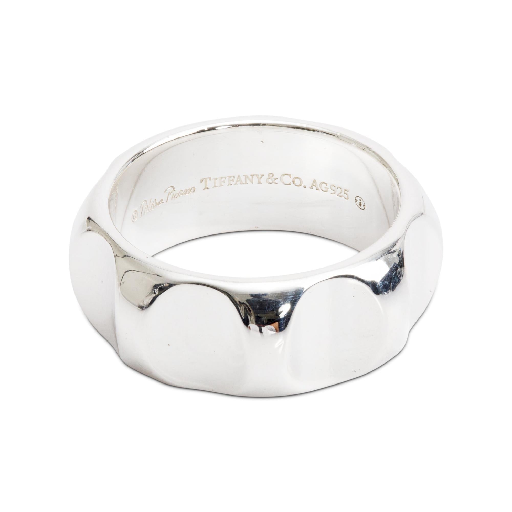 Tiffany & Co. Paloma Picasso Sterling Silver Groove Ring, Size 9