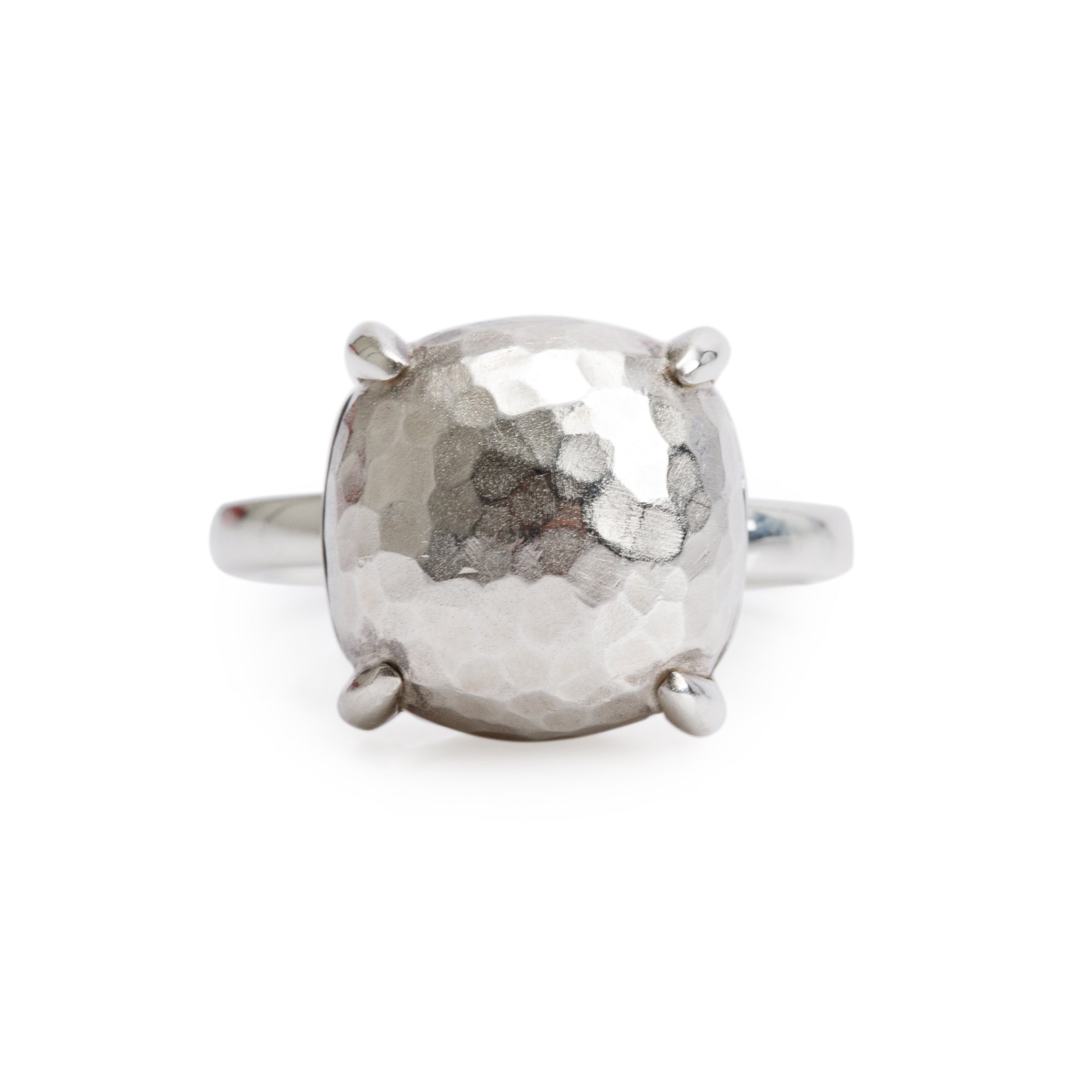 Tiffany & Co. Paloma Picasso Sterling Silver Hammered Sugar Stacks Cocktail Ring, Size 6