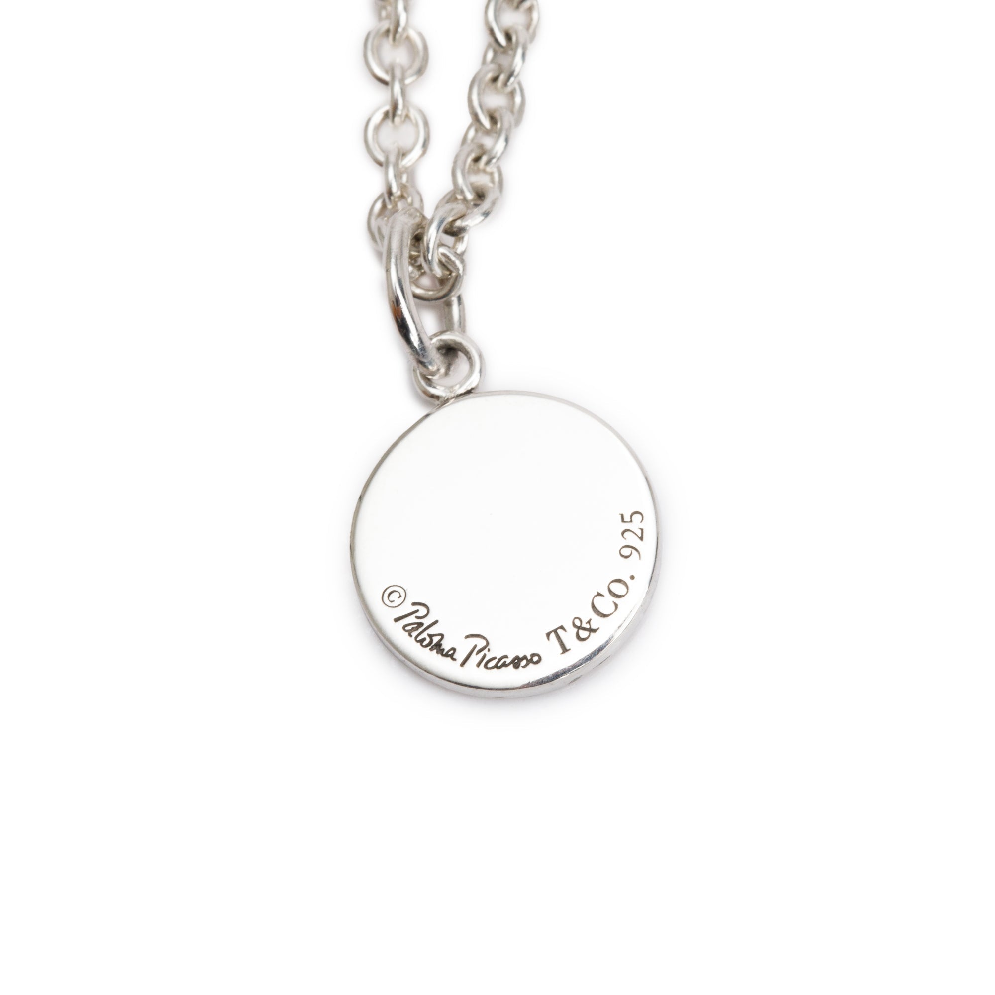 Tiffany & Co. Paloma Picasso Sterling Silver Love Circle Charm Necklace