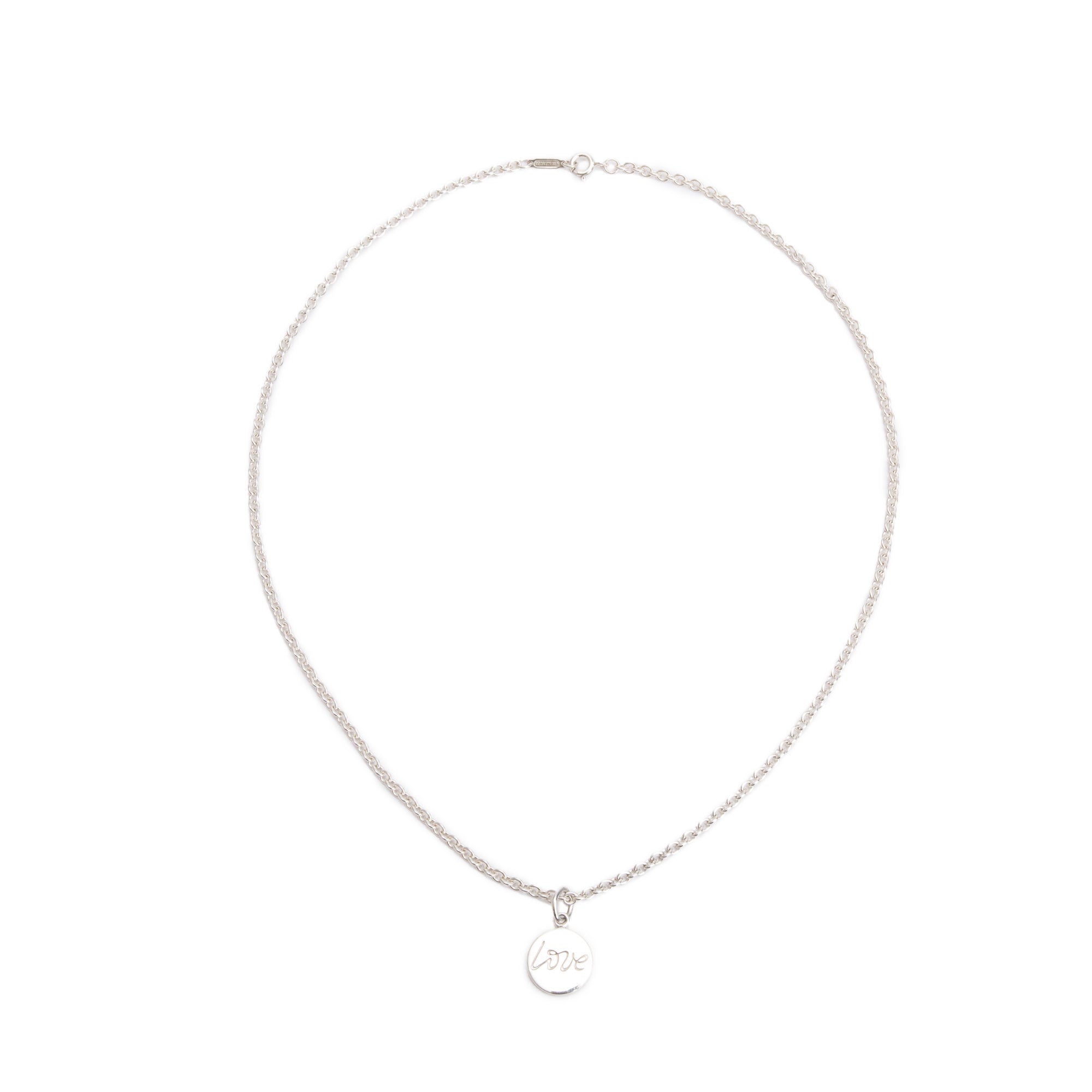 Tiffany & Co. Paloma Picasso Sterling Silver Love Circle Charm Necklace