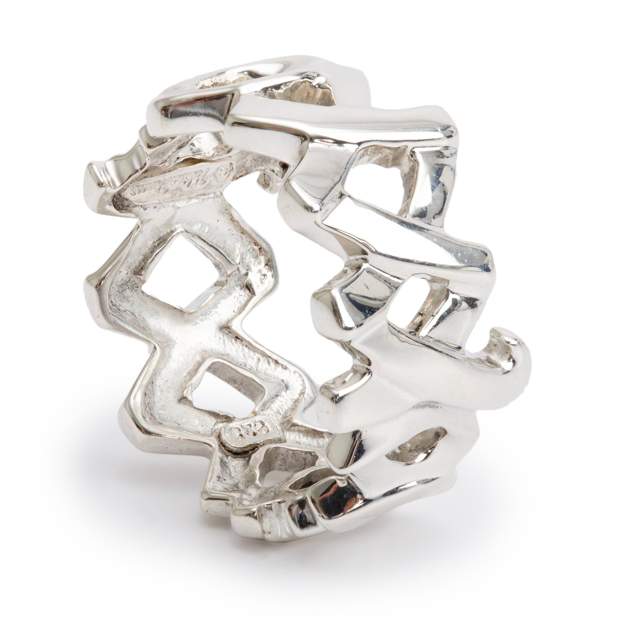 Tiffany & Co. Paloma Picasso Sterling Silver Love & Kisses XO Ring, Size 6
