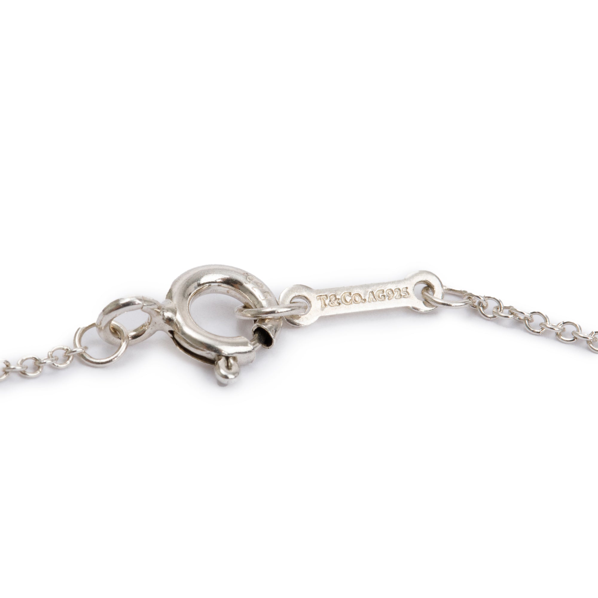 Tiffany & Co. Paloma Picasso Sterling Silver Loving Heart Bar Pendant Necklace