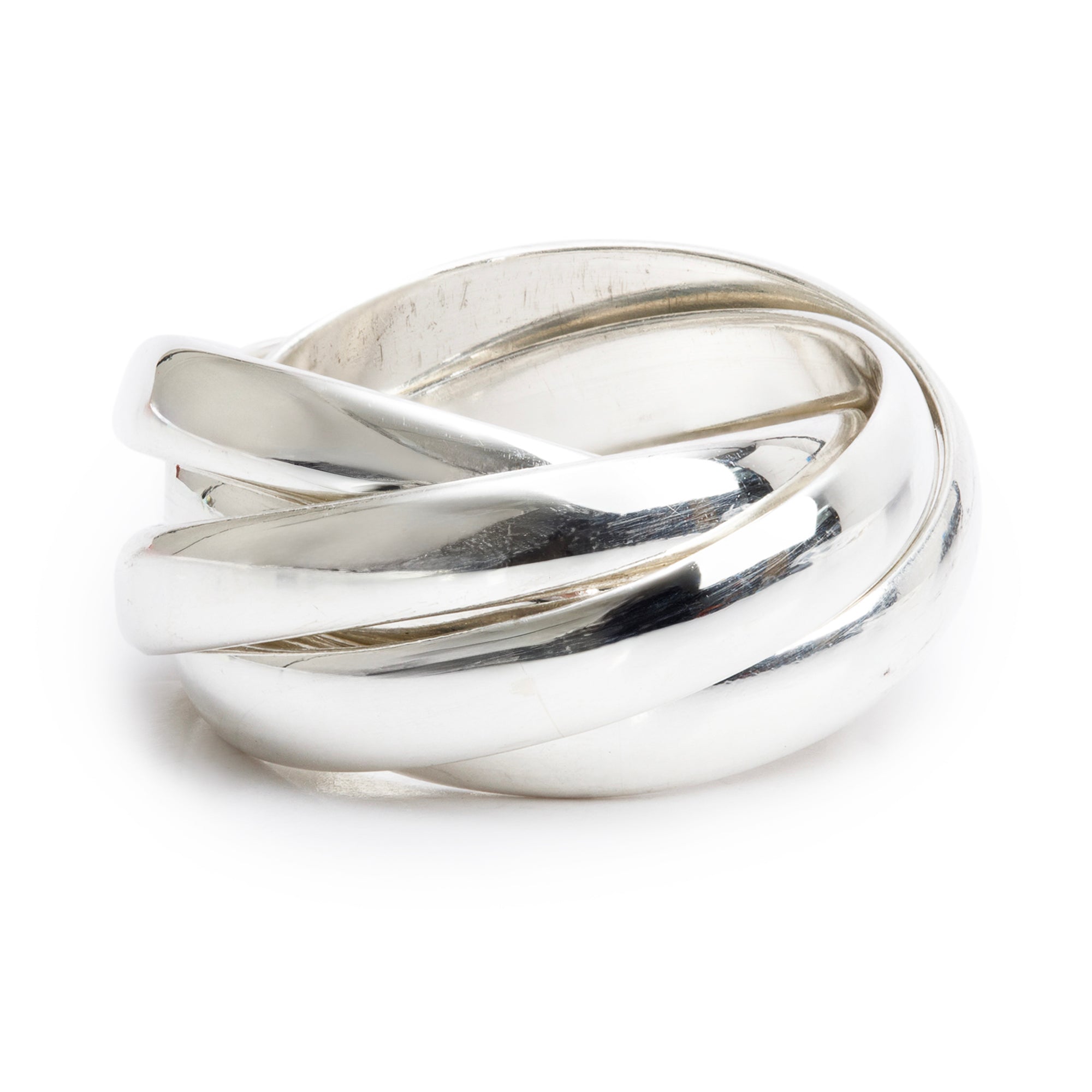 Tiffany & Co. Paloma Picasso Sterling Silver Melody Five Band Ring, Size 7.5