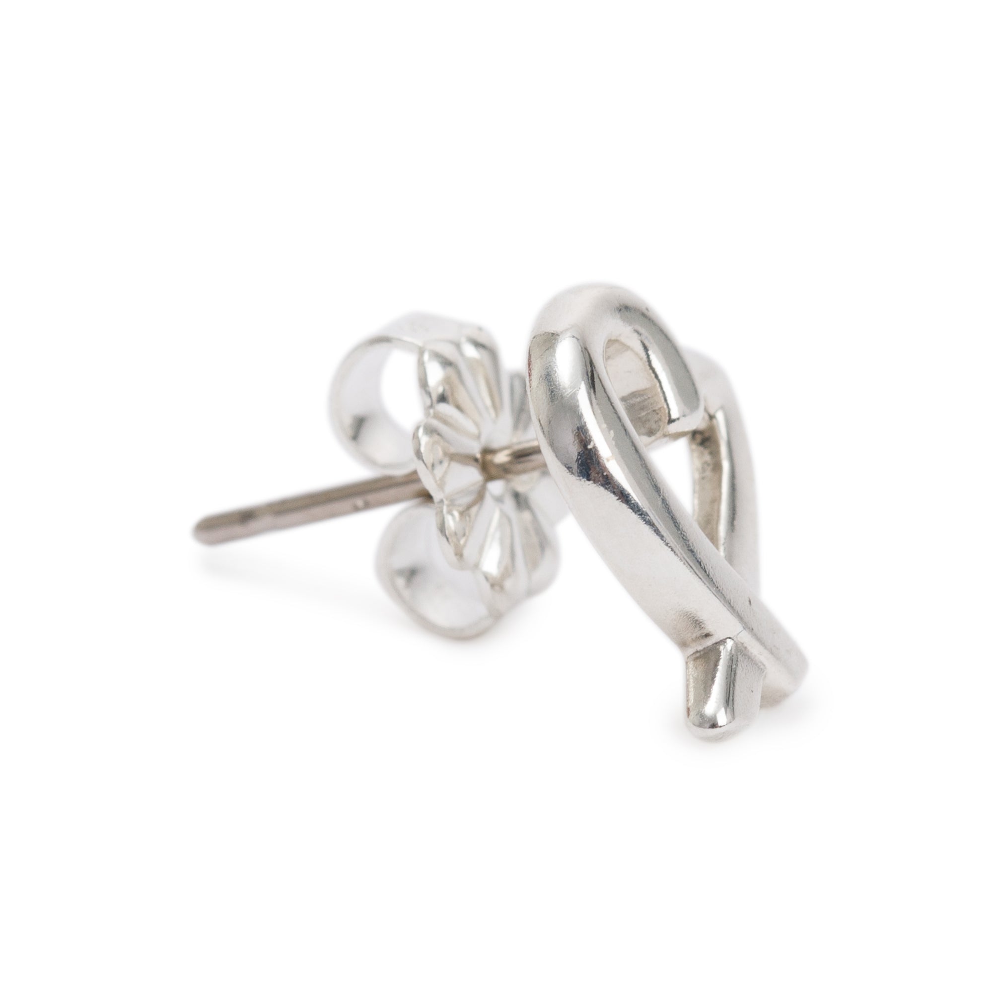 Tiffany & Co. Paloma Picasso Sterling Silver Mini Loving Heart Stud Earrings