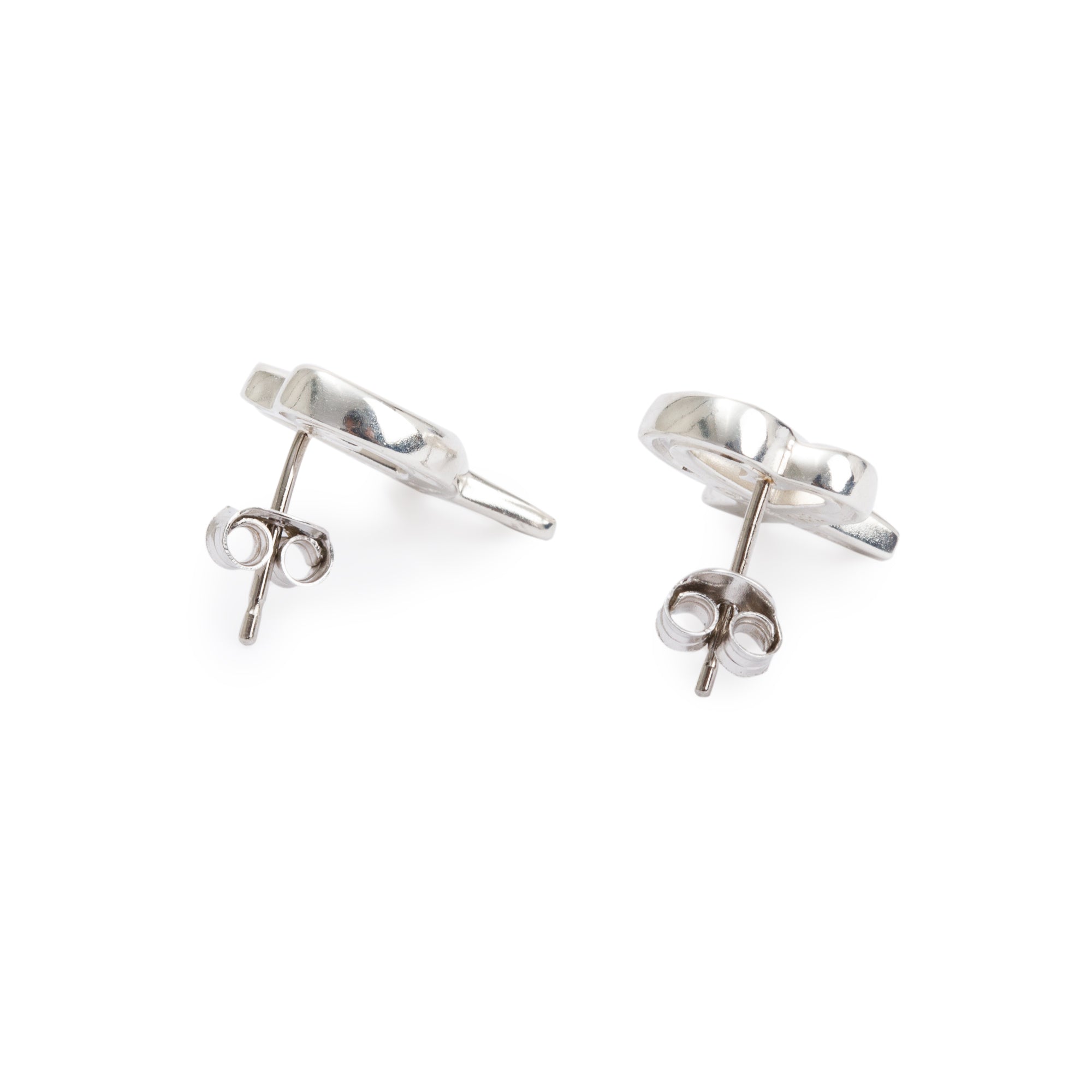 Tiffany & Co. Paloma Picasso Sterling Silver Small Loving Heart Stud Earrings
