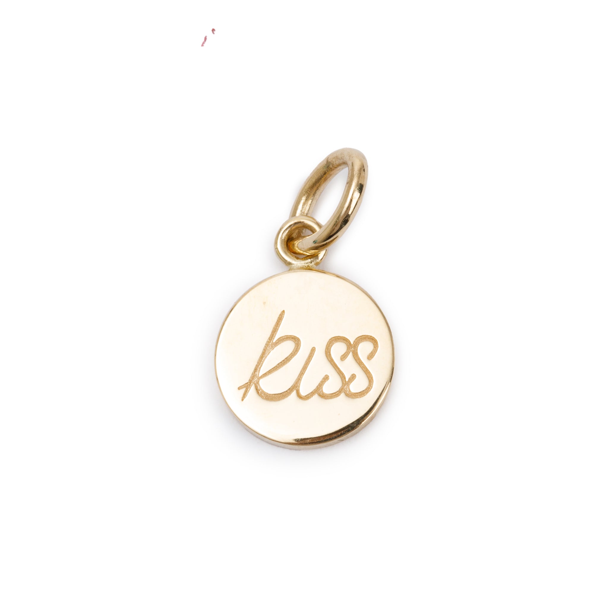 Tiffany & Co. Paloma Picasso's 18k Yellow Gold Graffiti Kiss Mini Round Charm w/ Box