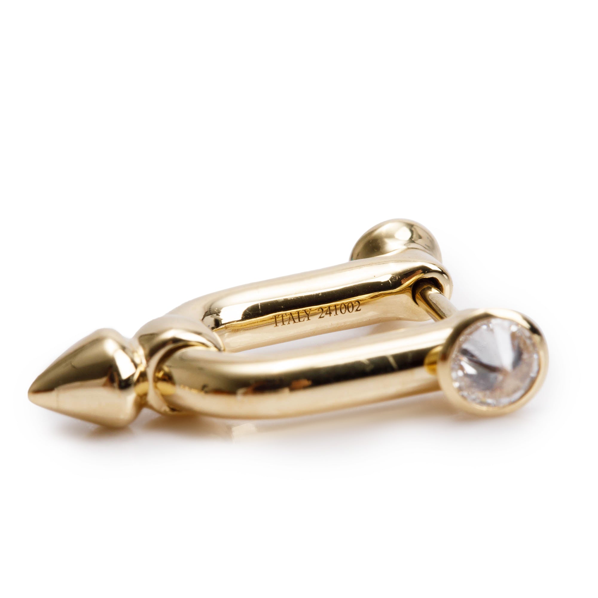 Tiffany & Co. Pharrell Williams 18k Yellow Gold Diamond Titan Medium Earrings w/ Box