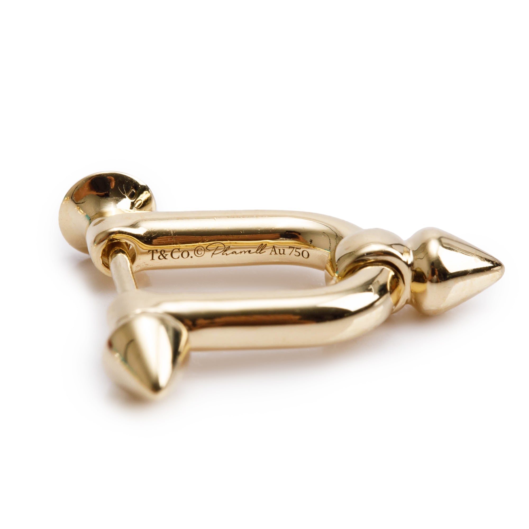 Tiffany & Co. Pharrell Williams 18k Yellow Gold Diamond Titan Medium Earrings w/ Box