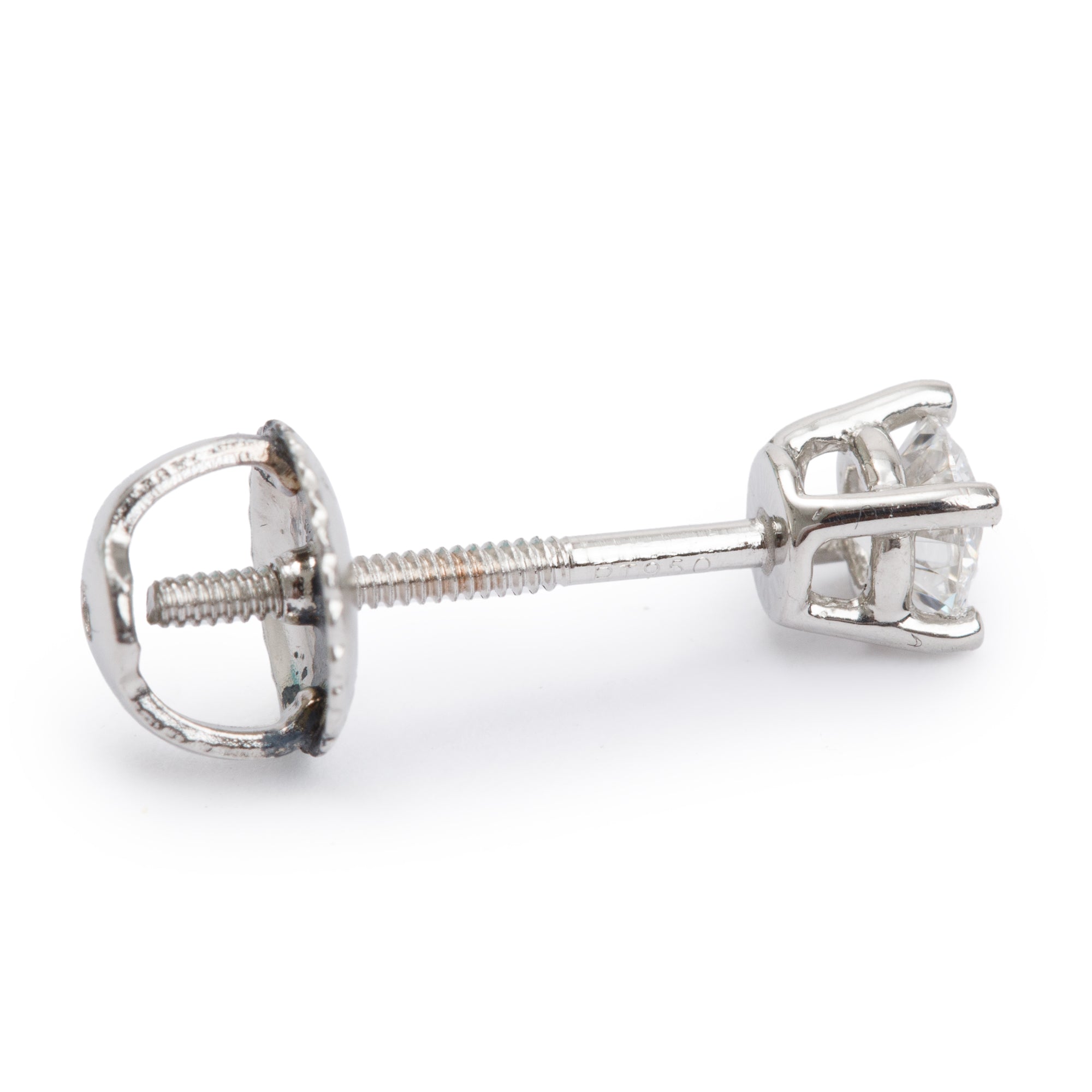 Tiffany & Co. Platinum 0.36 tcw Diamond Stud Earrings w/ Box