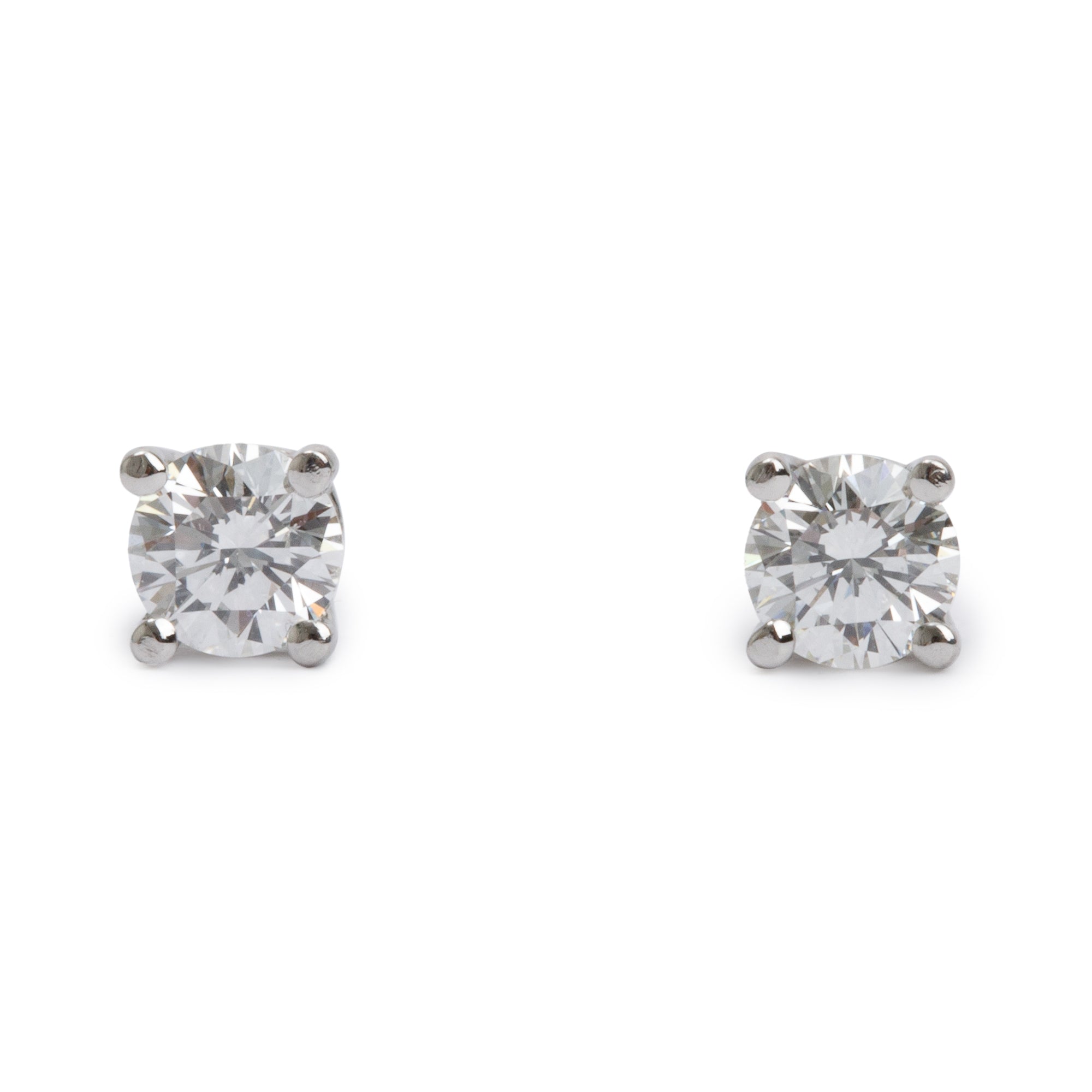 Tiffany & Co. Platinum 0.36 tcw Diamond Stud Earrings w/ Box