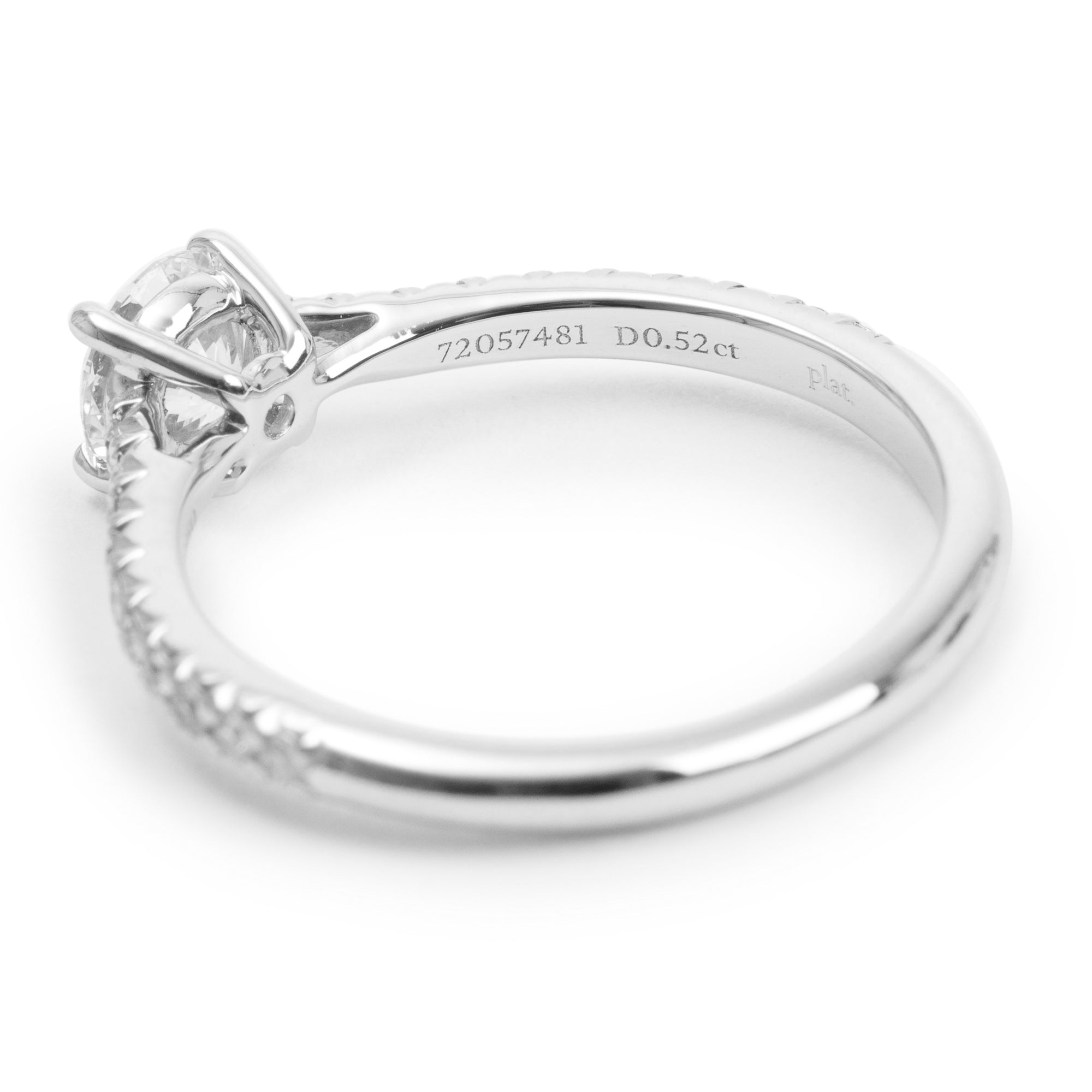 Tiffany & Co. Platinum 0.52 ct. Round Brilliant Cut Diamond Novo Engagement Ring, Size 5.5 w/ Box & Paperwork