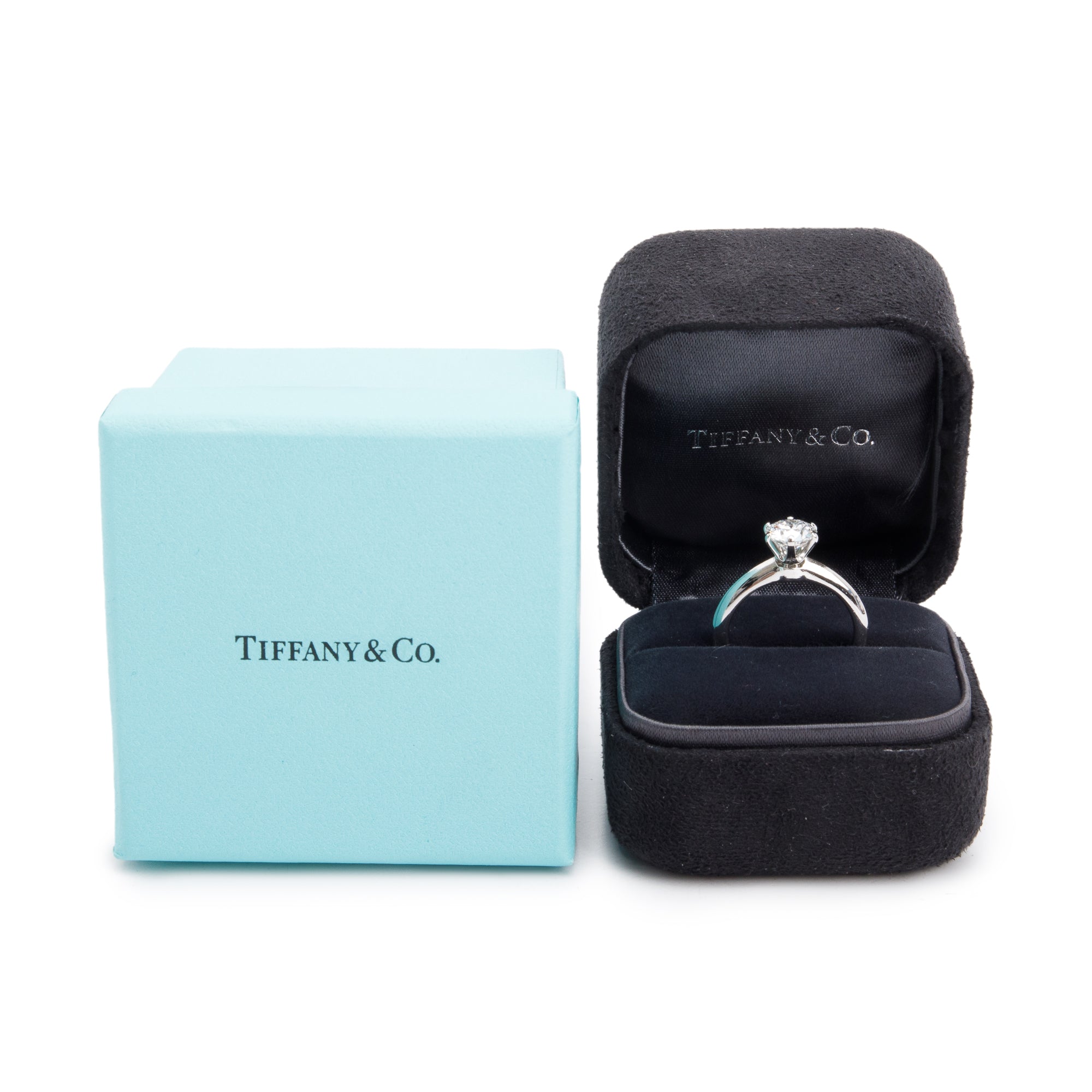 Tiffany & Co. Platinum 1.18 ct. Diamond Solitaire Engagement Ring, Size 6 w/ Box & Papers
