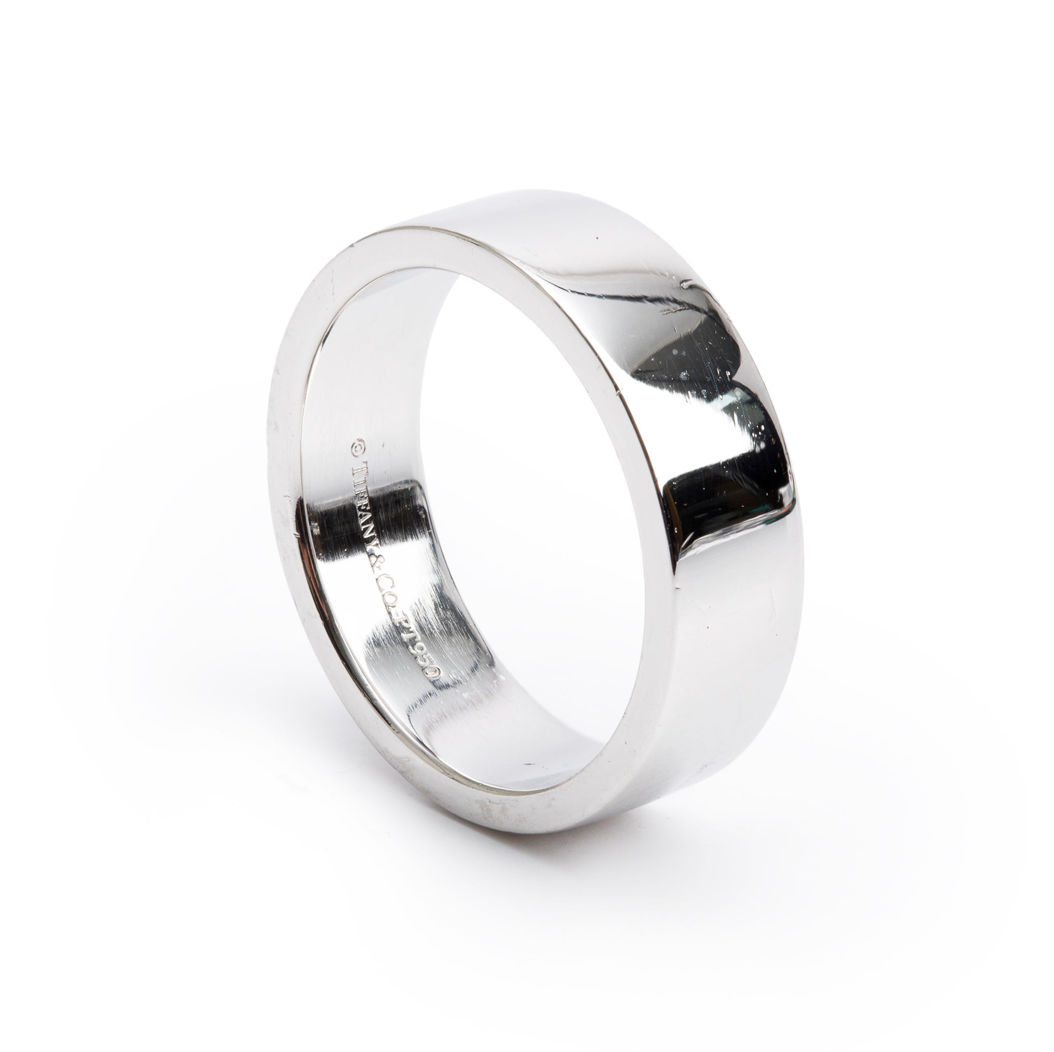 Tiffany & Co. Platinum 6 MM Wedding Band Ring, Size 7.5
