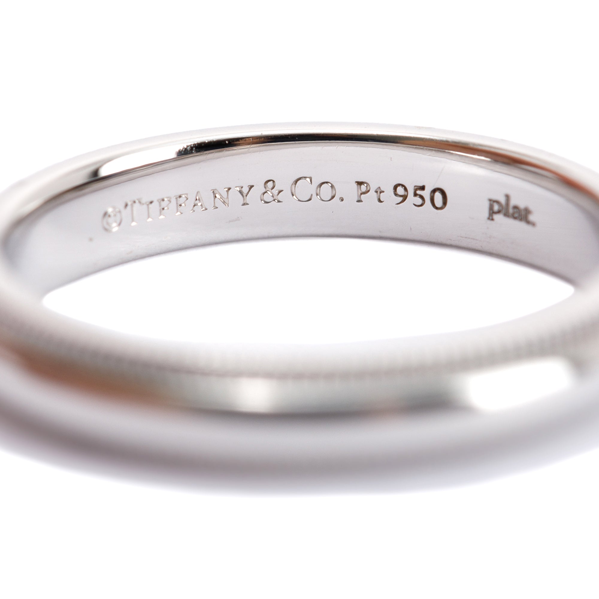 Tiffany & Co. Platinum Classic Milgrain Band Ring