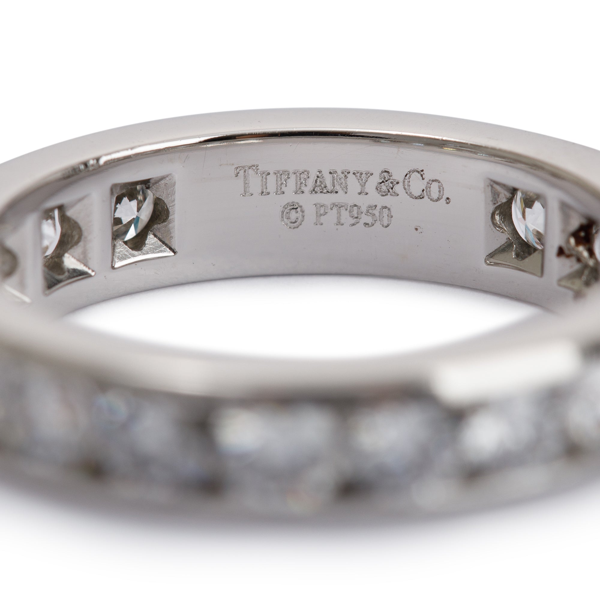 Tiffany & Co. Platinum & Diamond Eternity Wedding Band Ring