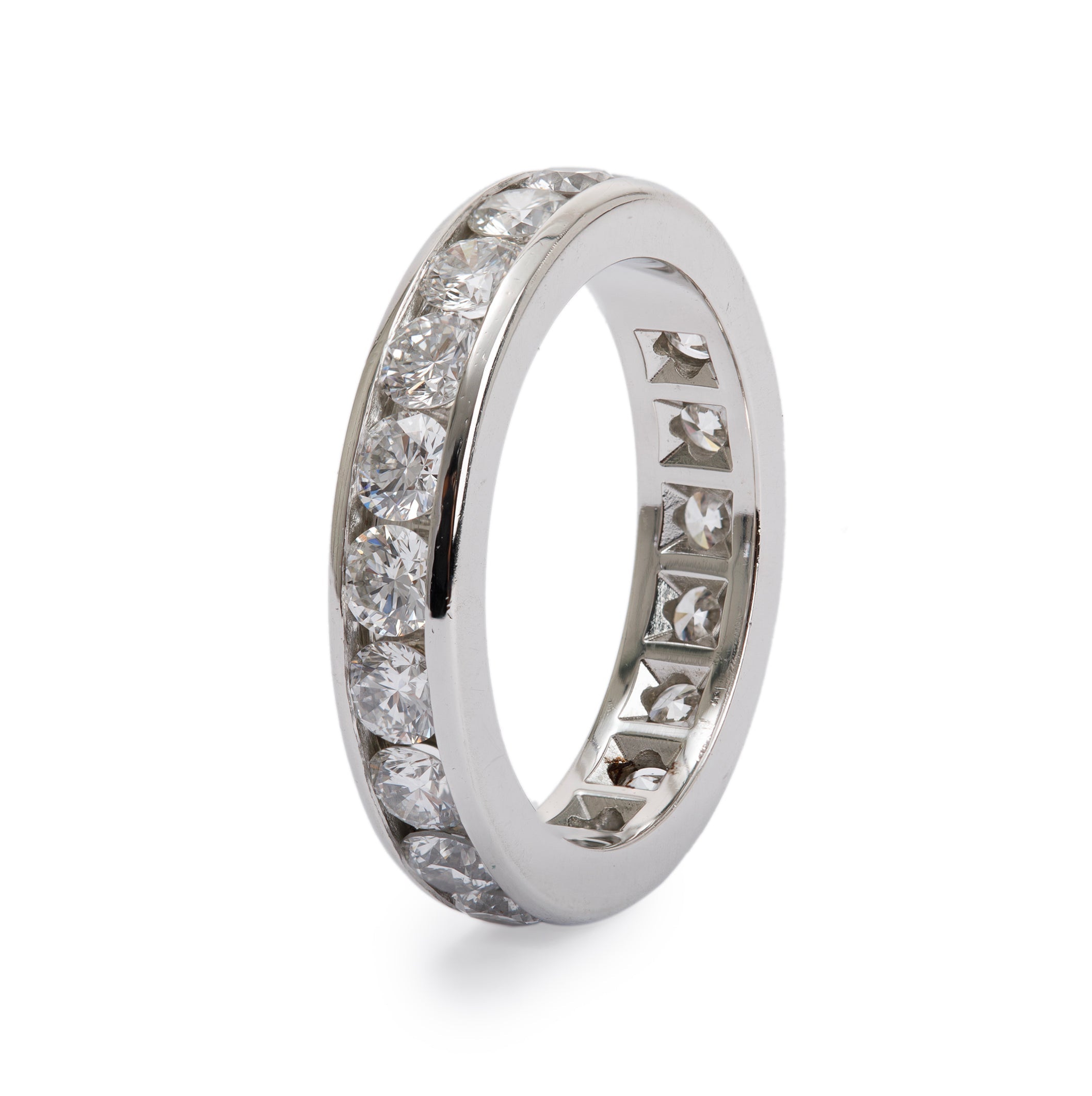 Tiffany & Co. Platinum & Diamond Eternity Wedding Band Ring