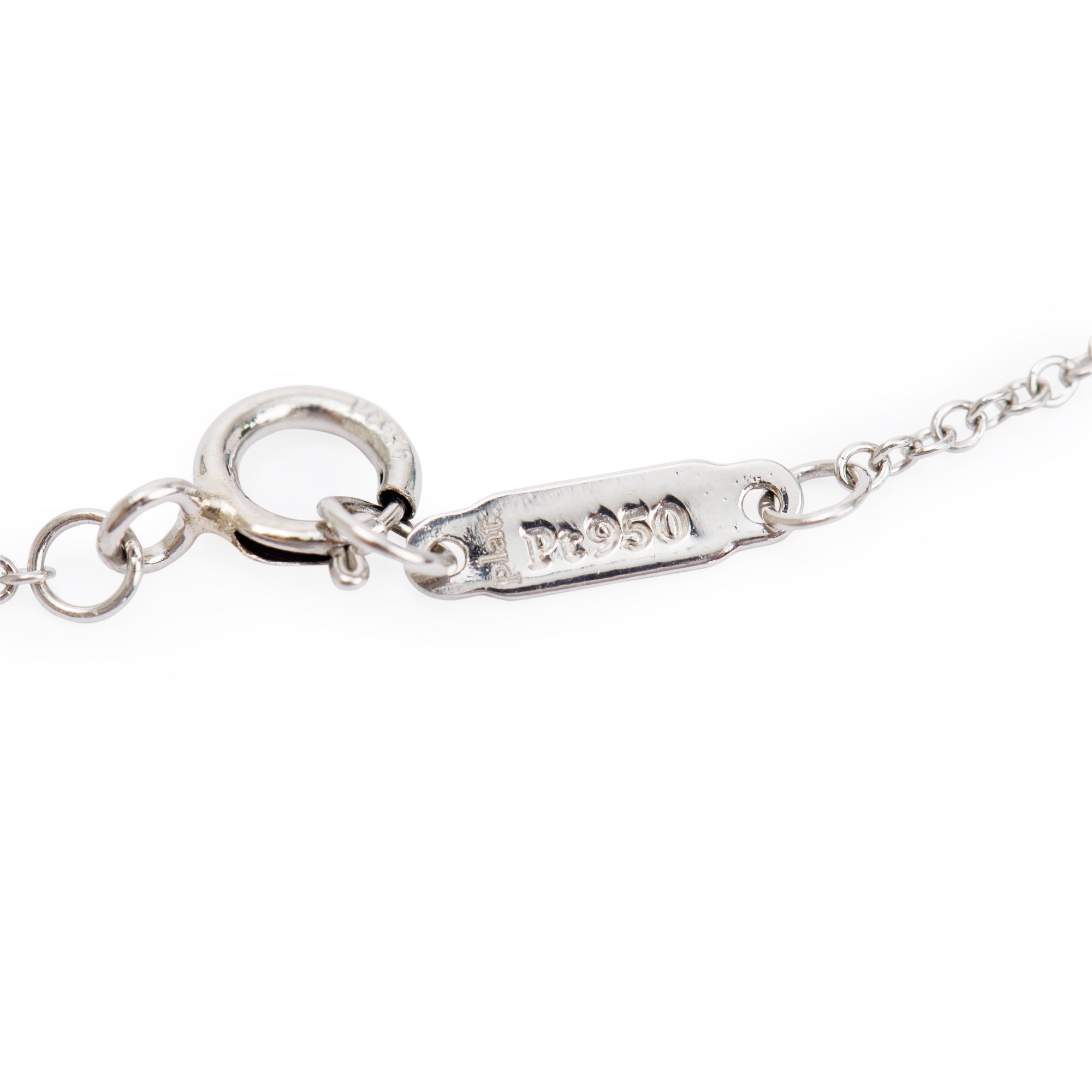 Tiffany & Co. Platinum Diamond Mini Cross Pendant Necklace w/ Box & Receipt