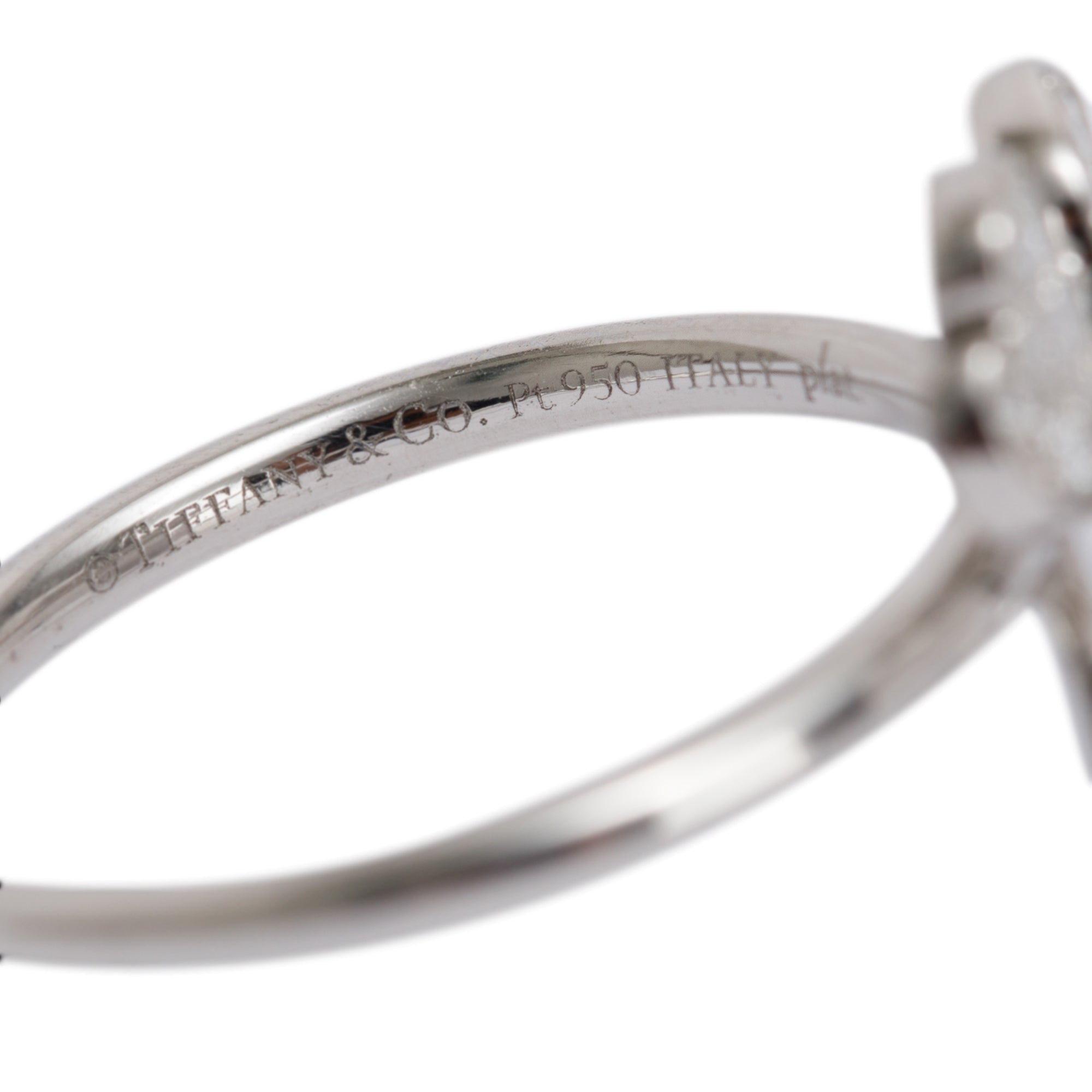 Tiffany & Co. Platinum Diamond Paper Flowers Ring w/ Box