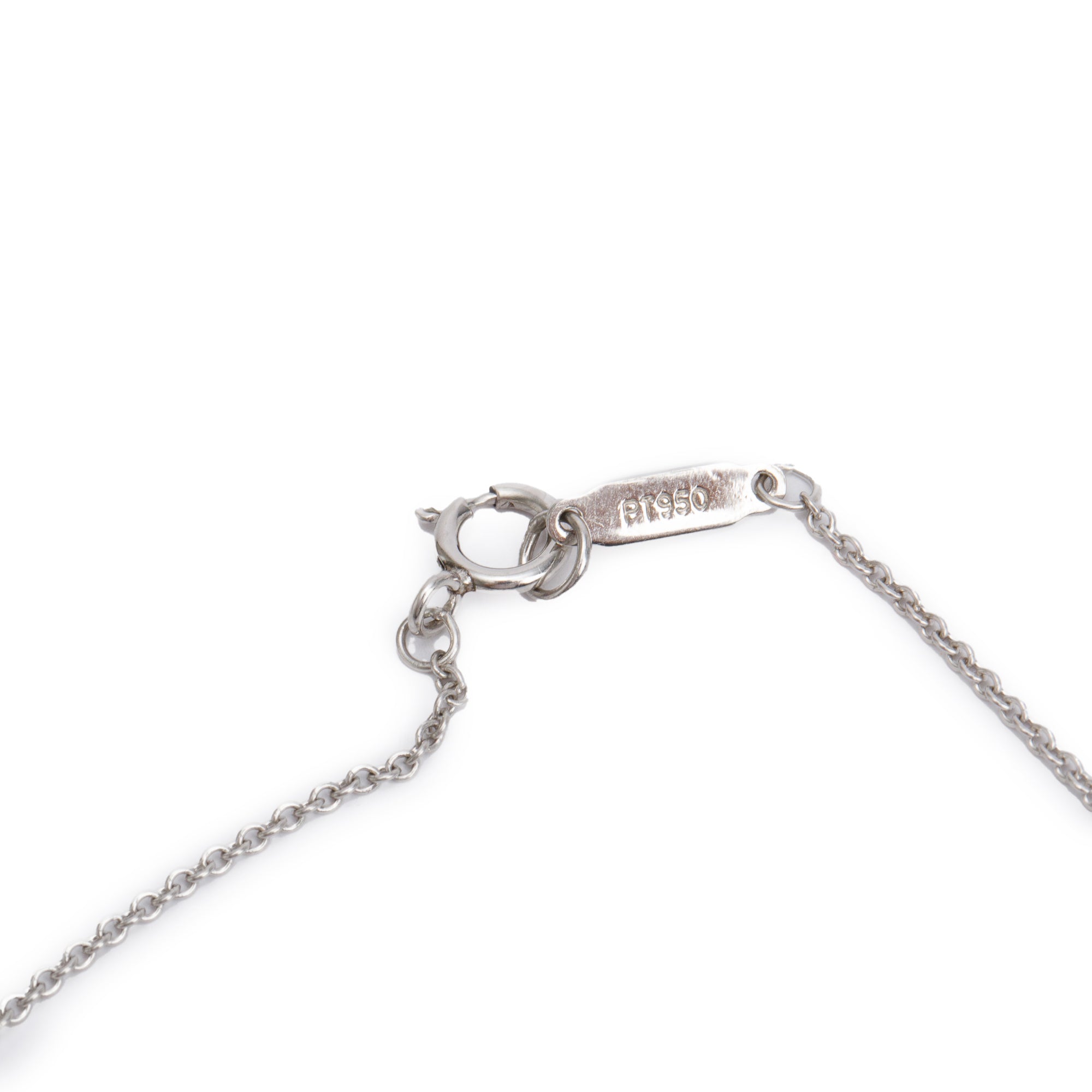 Tiffany & Co. Platinum Diamond & Pink Sapphire Mini Heart Pendant Necklace