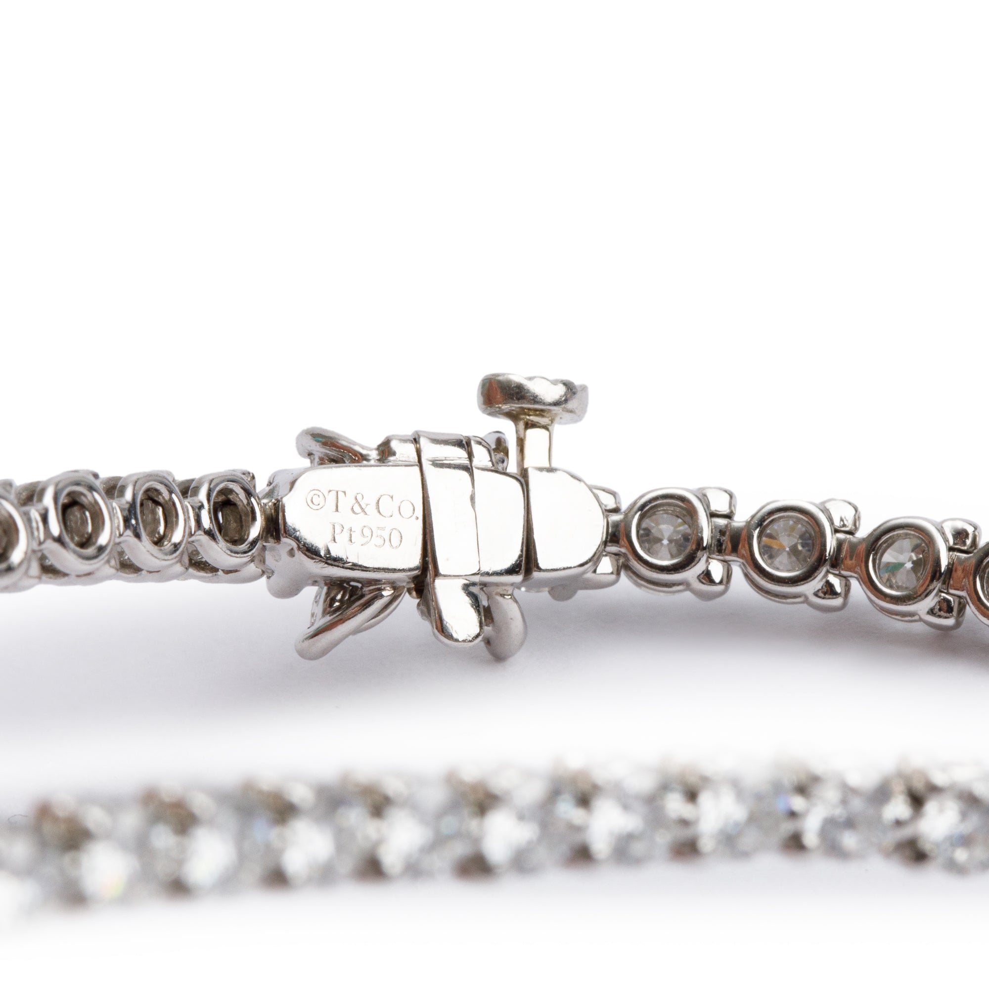 Tiffany & Co. Platinum & Diamond Victoria Tennis Bracelet w/ Box